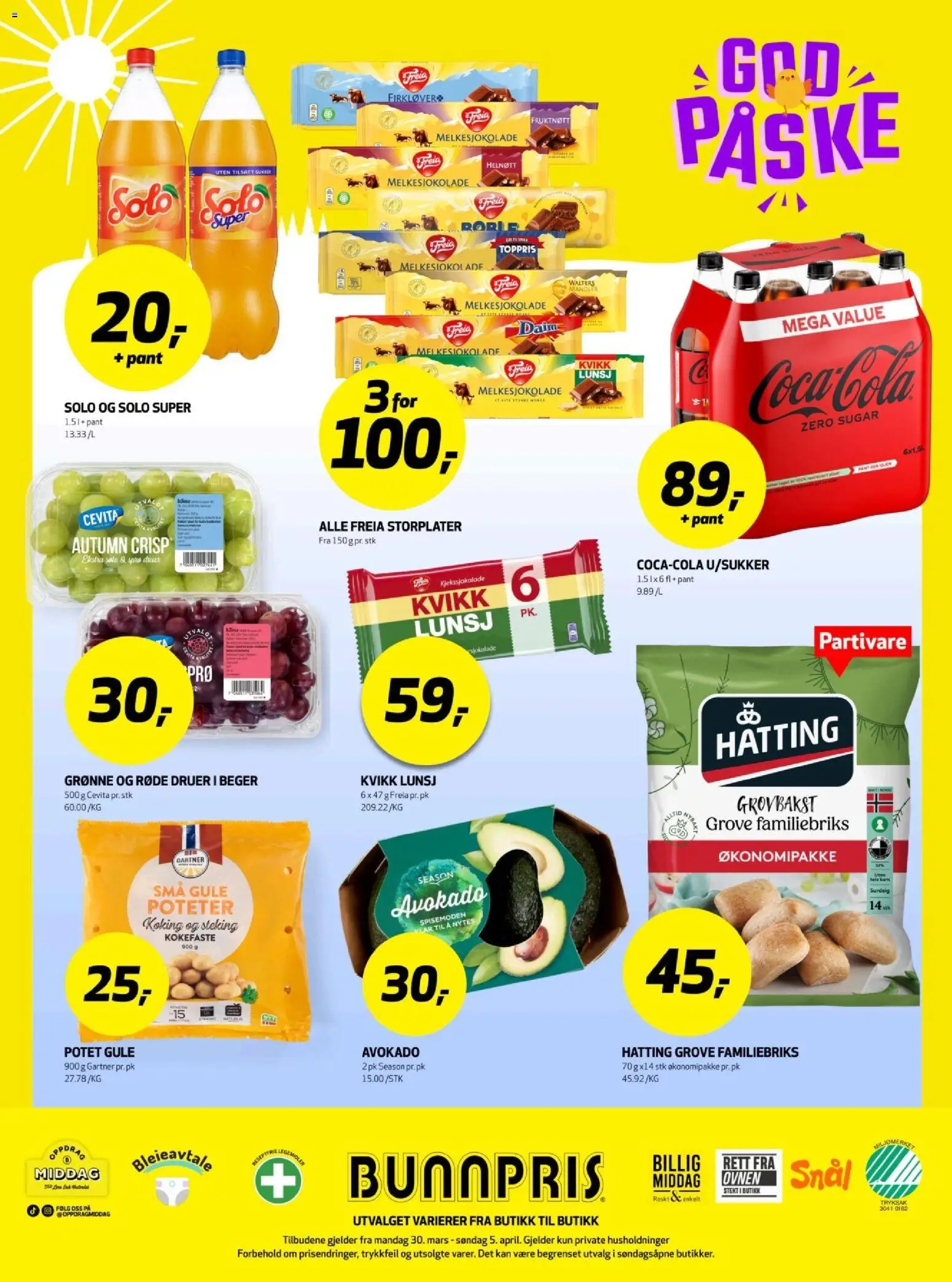 {H1} | Side: 29 | Produkter: Sjokolade, Druer, Avokado, Bancă