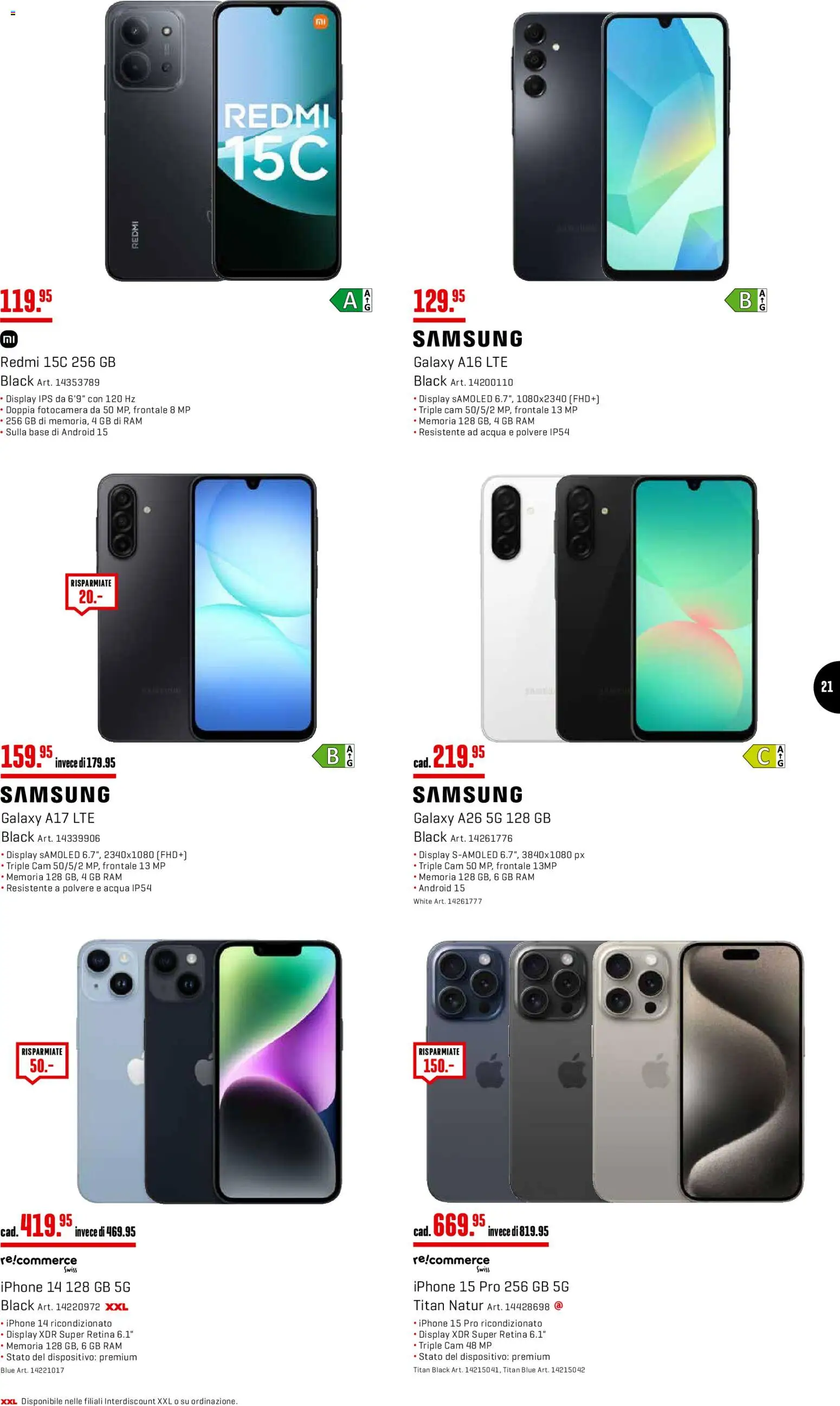 Interdiscount aktionen IT – gültig ab 23.03.2026 | Seite: 21 | Produkte: Samsung, Iphone