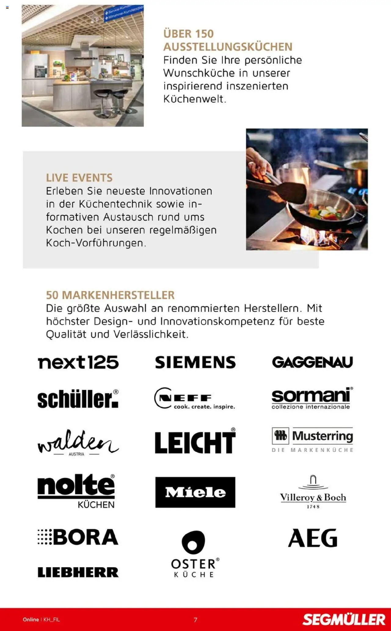 Segmüller Küchenkatalog – gültig ab 16.09.2025 | Seite: 7 | Produkte: Miele, Liebherr, Siemens, Küche