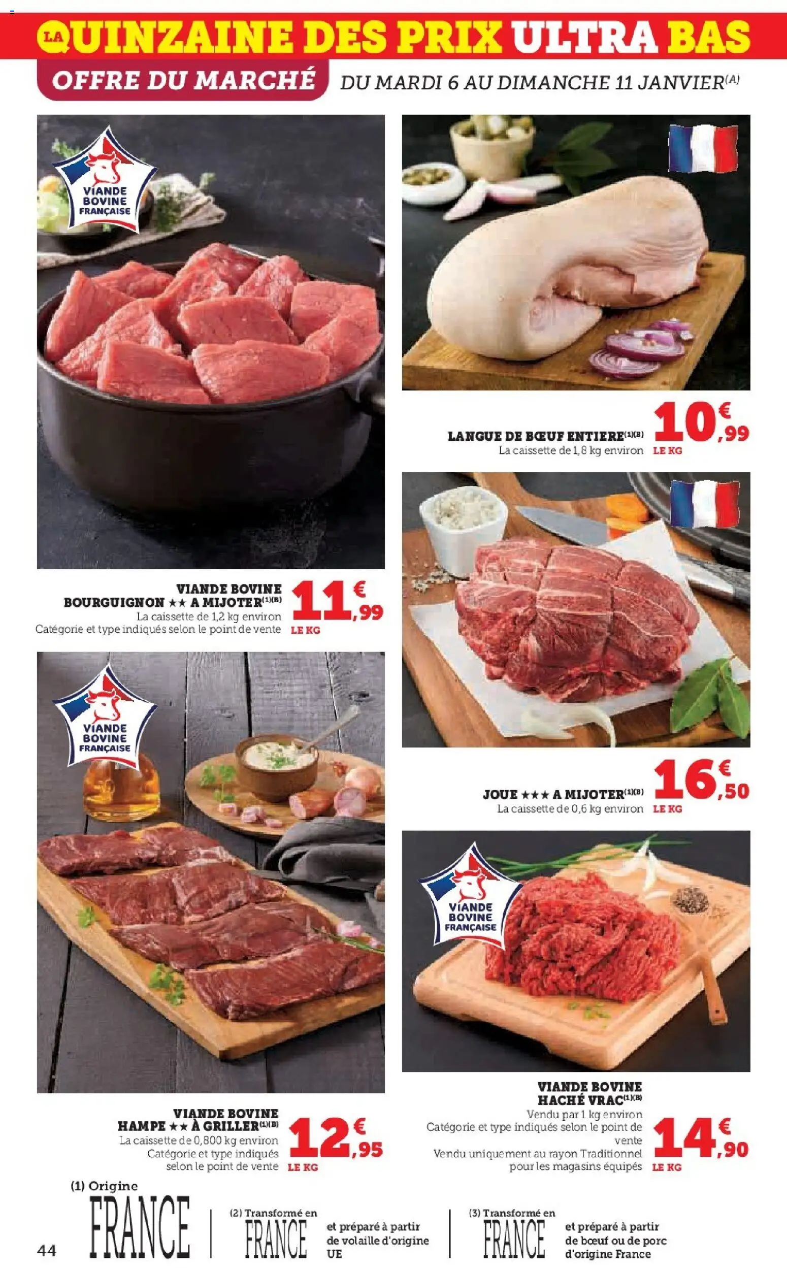 {H1} | Page: 44 | Produits: Volaille, Langue de bœuf, Porc, Viande bovine