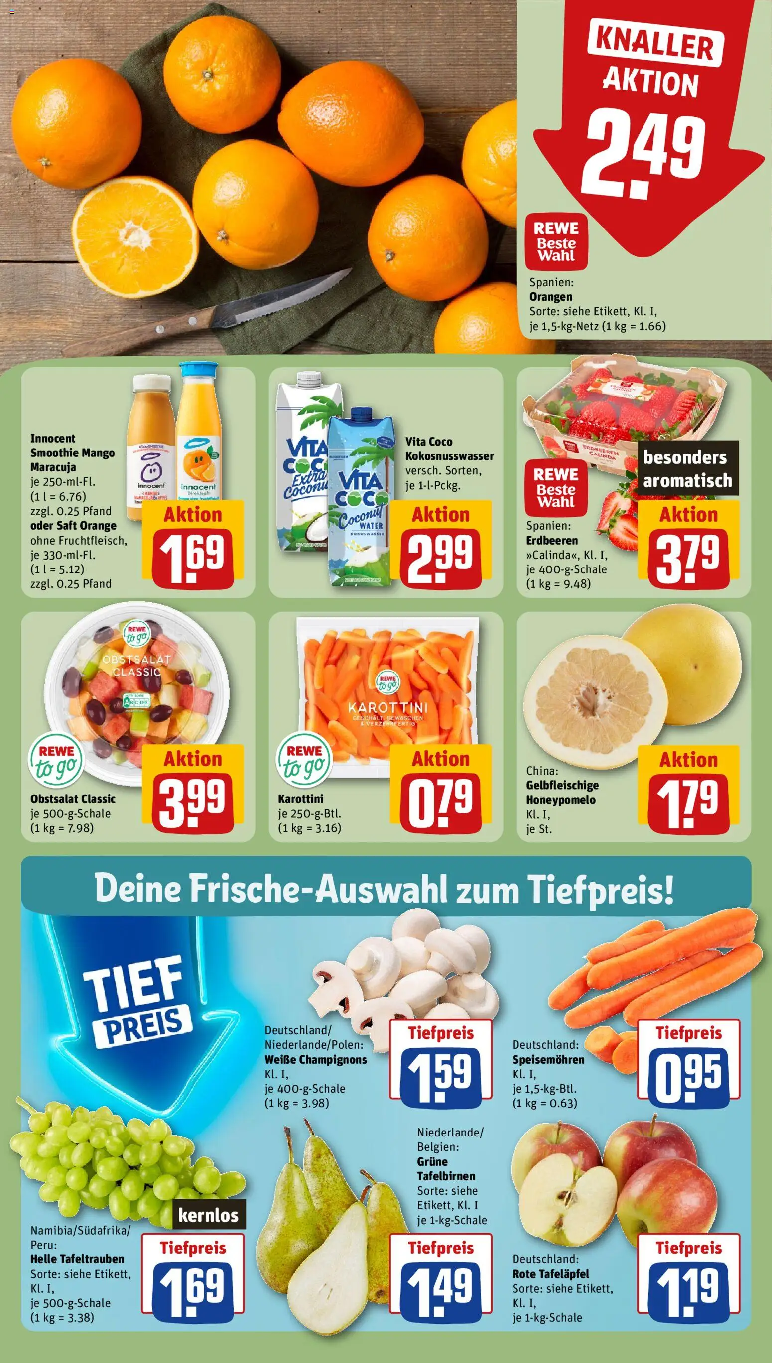Rewe ihr Kaufpark Prospekt 	 – gültig ab 16.02.2026 | Seite: 4 | Produkte: Champignons, Wasser, Mango, Saft