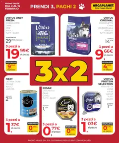 Anteprima del volantino Volantino Arcaplanet	 valido a partire dal 02.02.2026 | Pagina: 3 | Prodotti: Paté, Pollo, Maiale, Agnello