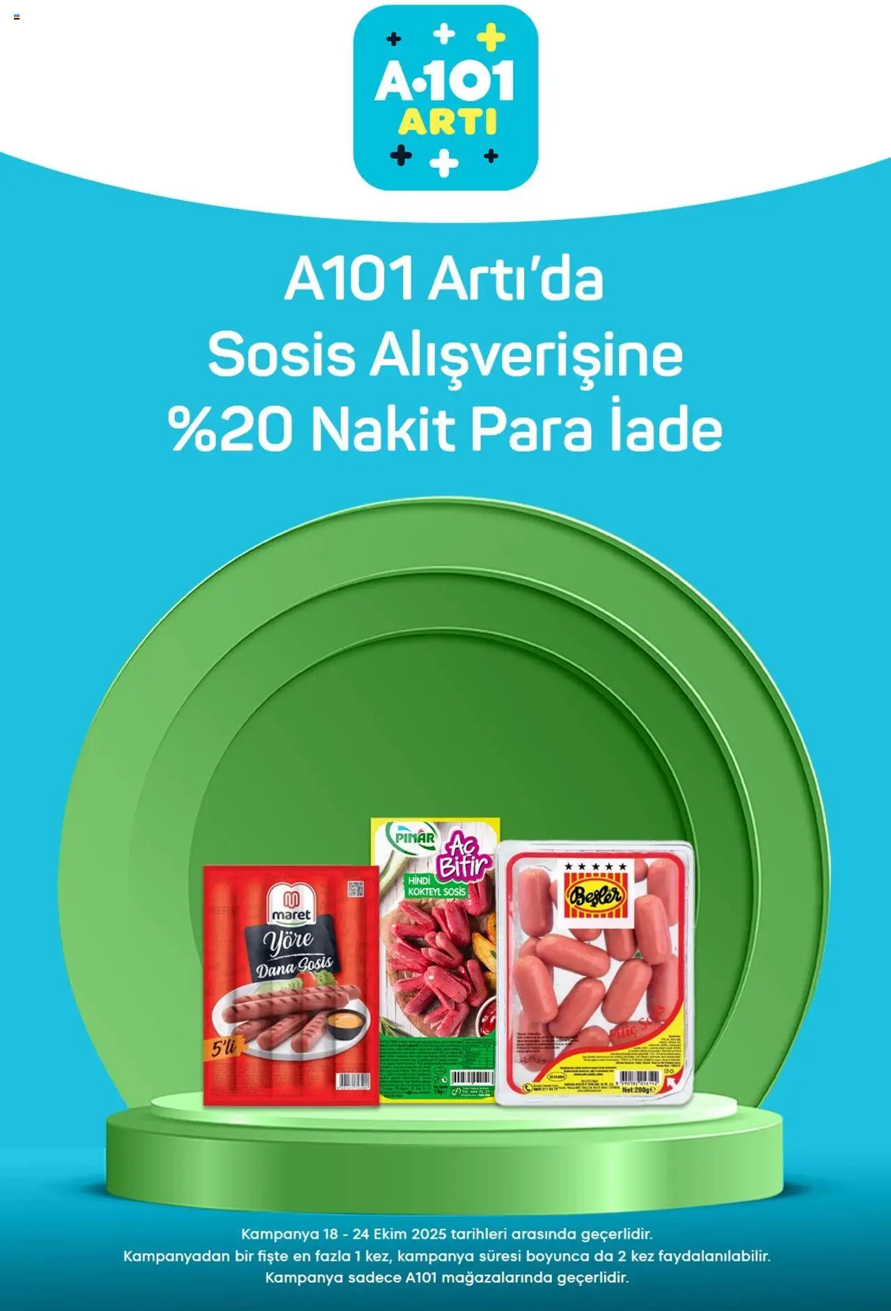 A101 Arti - 18.10.2025 tarihinden itibaren geçerlidir | Sayfa: 5 | Ürünler: Sosis, Piliç