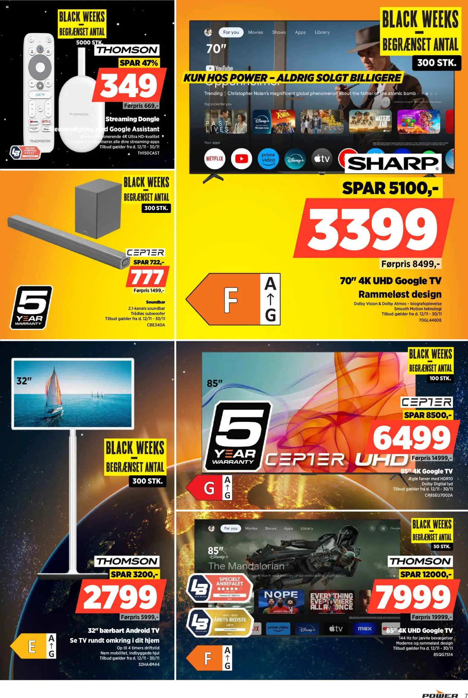 Power tilbudsavis – gyldig fra 12.11.2025 | Side: 7 | Produkter: Soundbar, TV, Lyd, Video