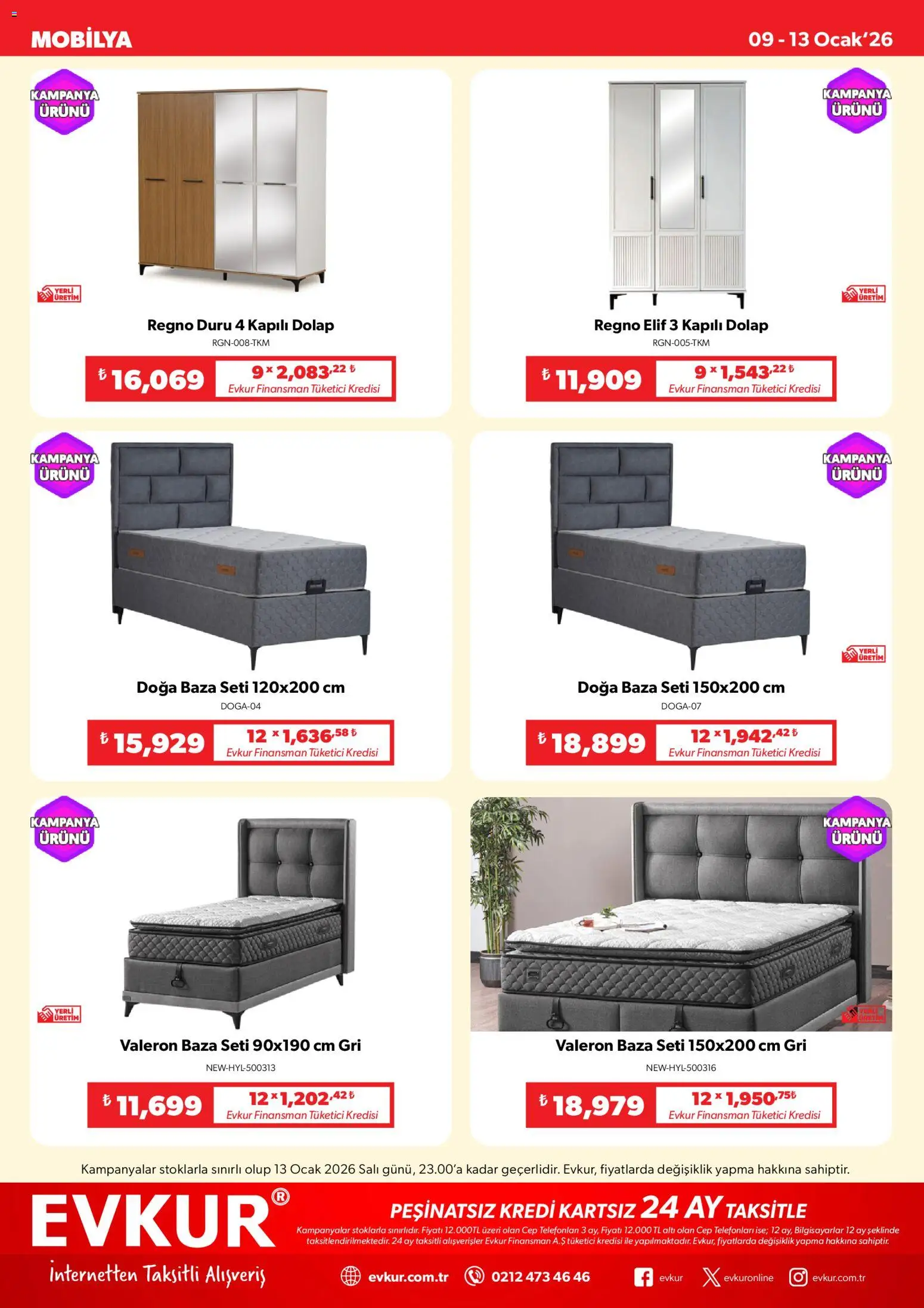 Evkur Katalog - 09.01.2026 tarihinden itibaren geçerlidir | Sayfa: 10 | Ürünler: Ocak