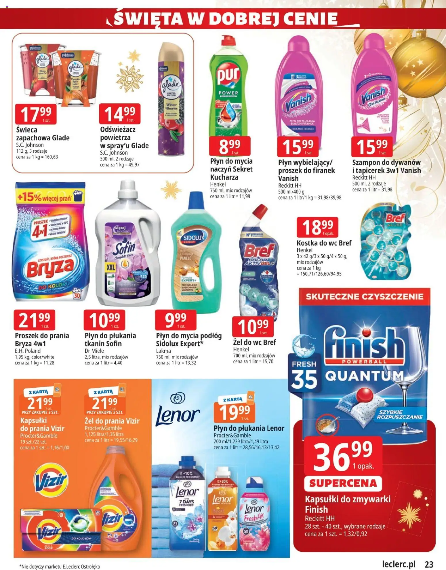 E.Leclerc Gazetka - Zielona Góra od 02.12.2025 | Strona: 23 | Produkty: Odświeżacz, Karta, Szampon, Płyn do płukania Lenor
