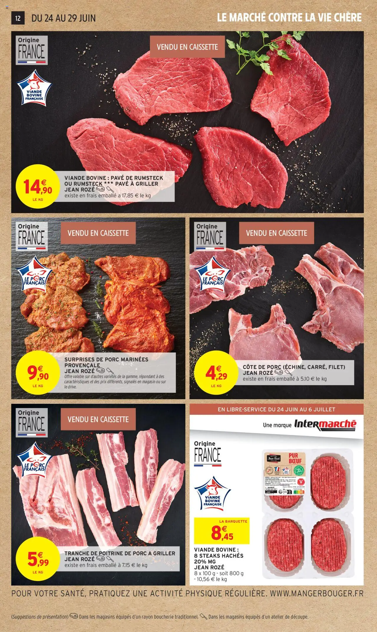  | Page: 12 | Produits: Poitrine de porc, Viande, Rumsteck, Viande bovine