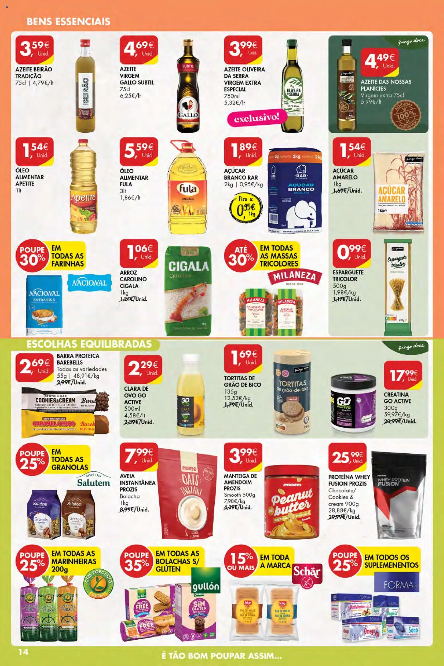Pingo Doce Poupe Esta Semana Açores │ válido de 23.10.2025 | Página: 14 | Produtos: Milaneza, Bolachas, Manteiga, Açúcar