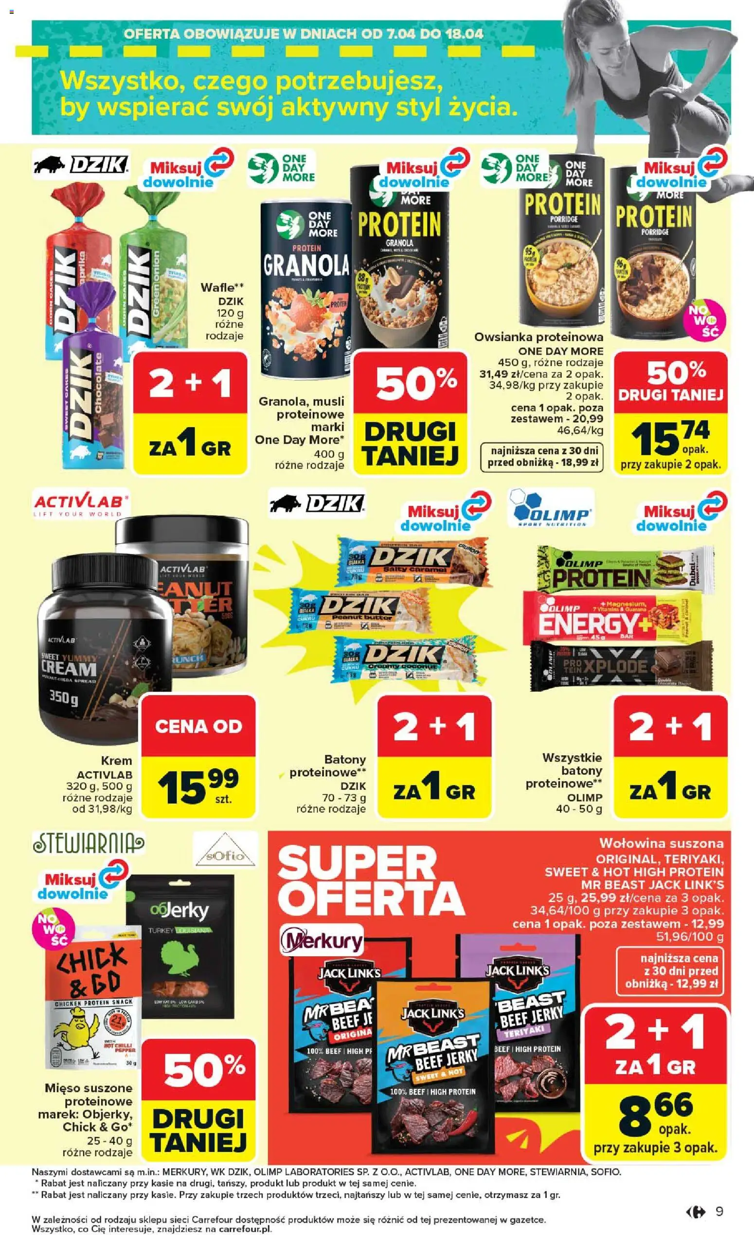 Carrefour gazetka od 07.04.2026 | Strona: 11 | Produkty: Wafle, Mięso, Musli, Krem