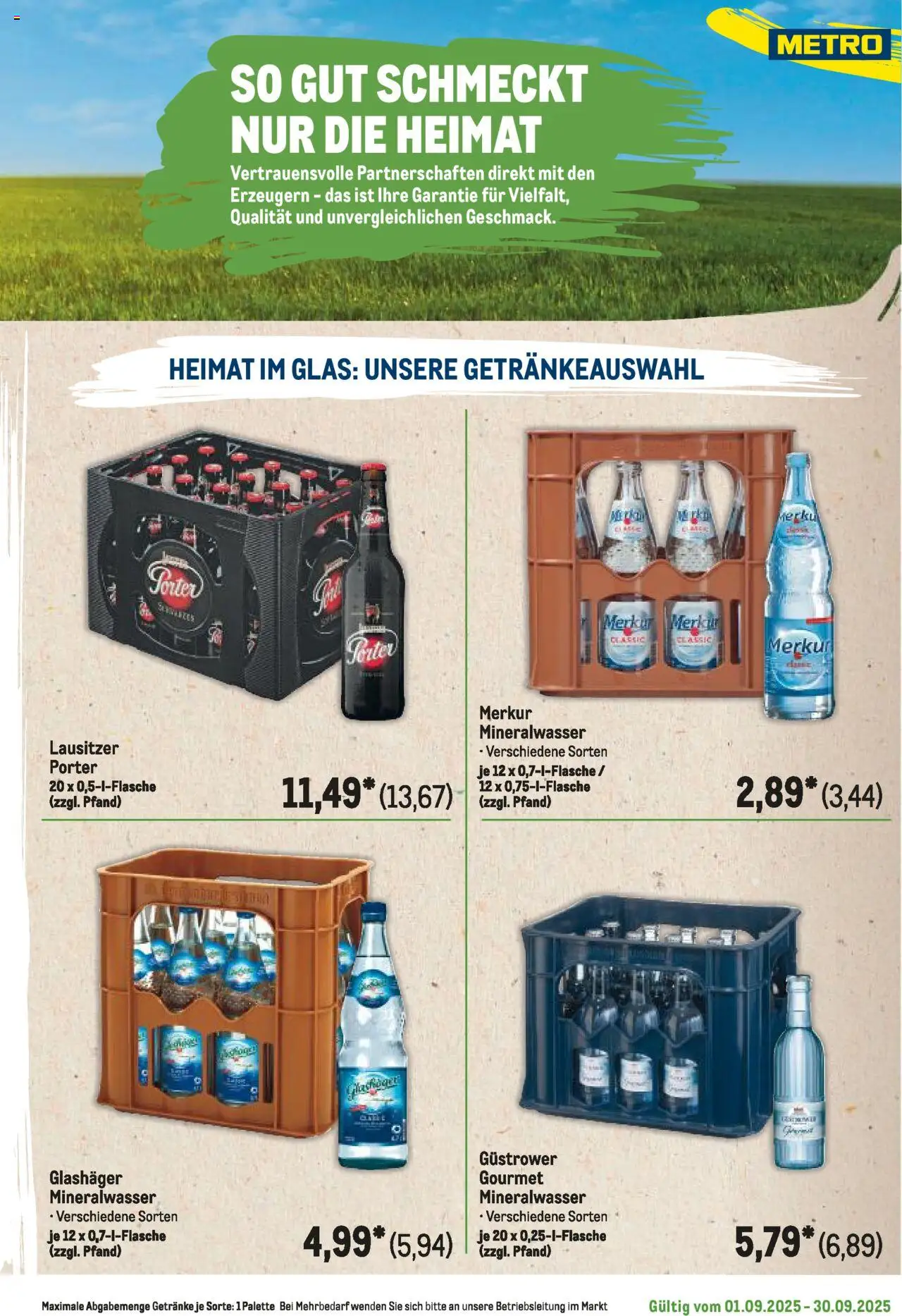 Metro Regionaler Flyer - gültig ab dem 01.09.2025 | Seite: 57 | Produkte: Mineralwasser