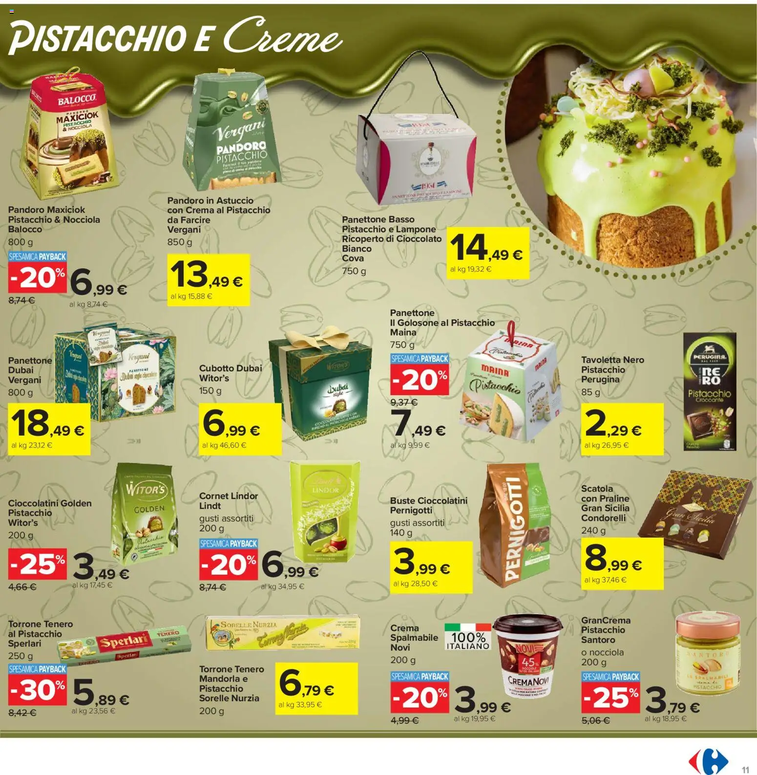 Volantino Carrefour del 17.11.2025 | Pagina: 11 | Prodotti: Crema, Pandoro, Panettone, Scatola