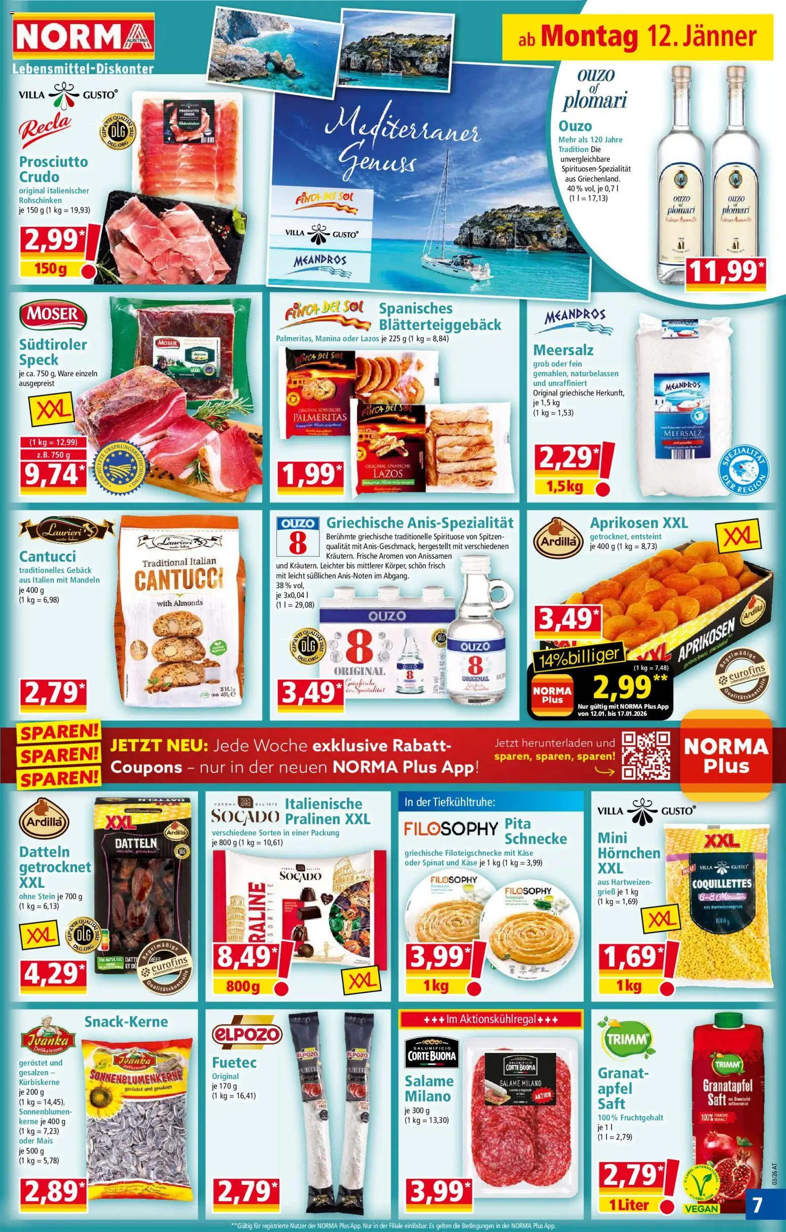Norma Flugblatt gültig ab 12.01.2026 | Seite: 7 | Produkte: Matériel de rangement Fitness, Käse, Saft, Äpfel