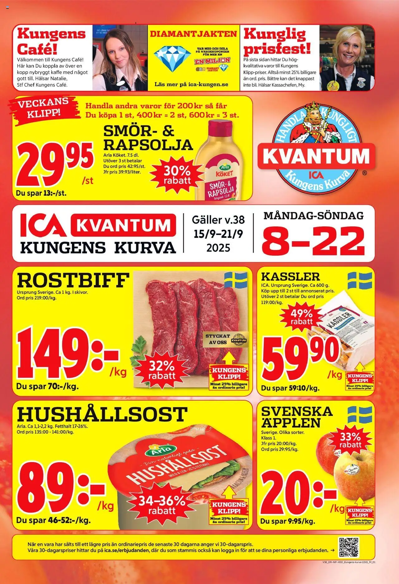 ICA Kvantum reklamblad aktuell från 15.09.2025 | Sida: 1