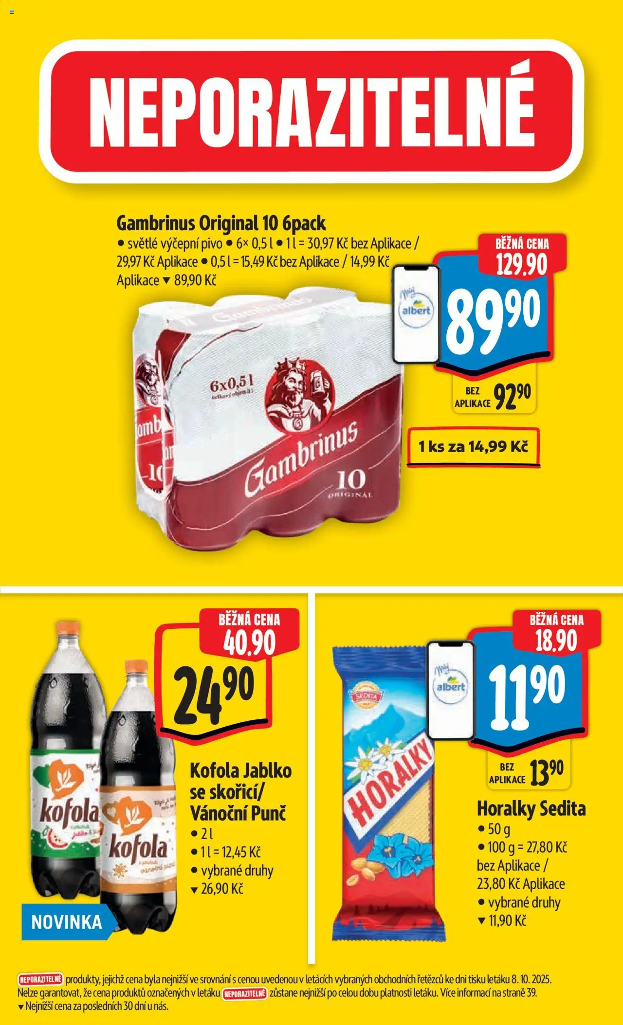 Albert leták - Hypermarket od 15.10.2025 | Strana: 5 | Produkty: Pivo, Horalky, Kofola, Gambrinus