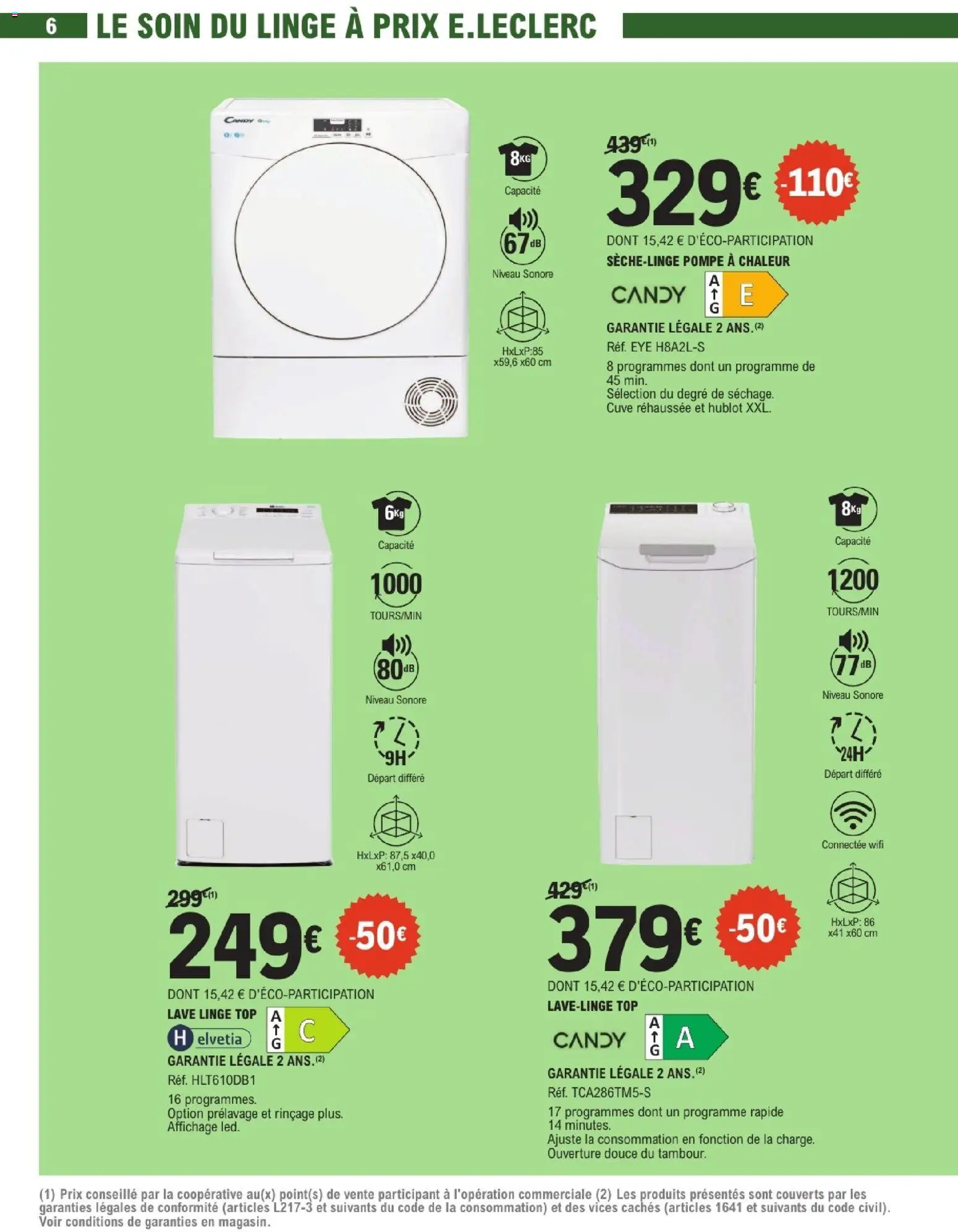 {H1} | Page: 6 | Produits: Sèche-linge, Lave linge