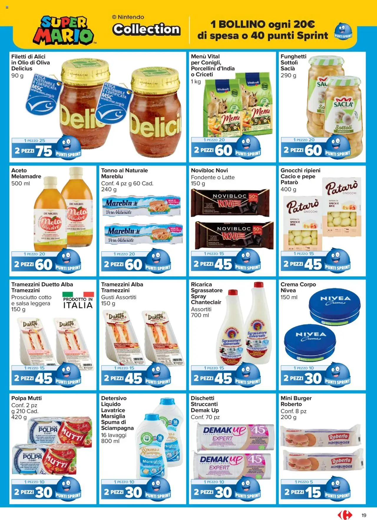 Volantino Carrefour del 15.09.2025 | Pagina: 19 | Prodotti: Latte, Prosciutto, Pesca, Aceto