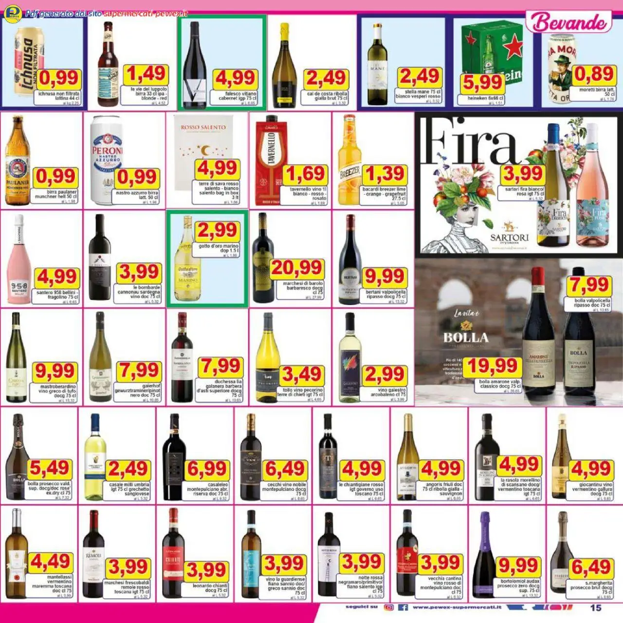 Volantino Pewex del 08.10.2025 | Pagina: 15 | Prodotti: Prosecco, Vino, Pecorino, Vino rosso