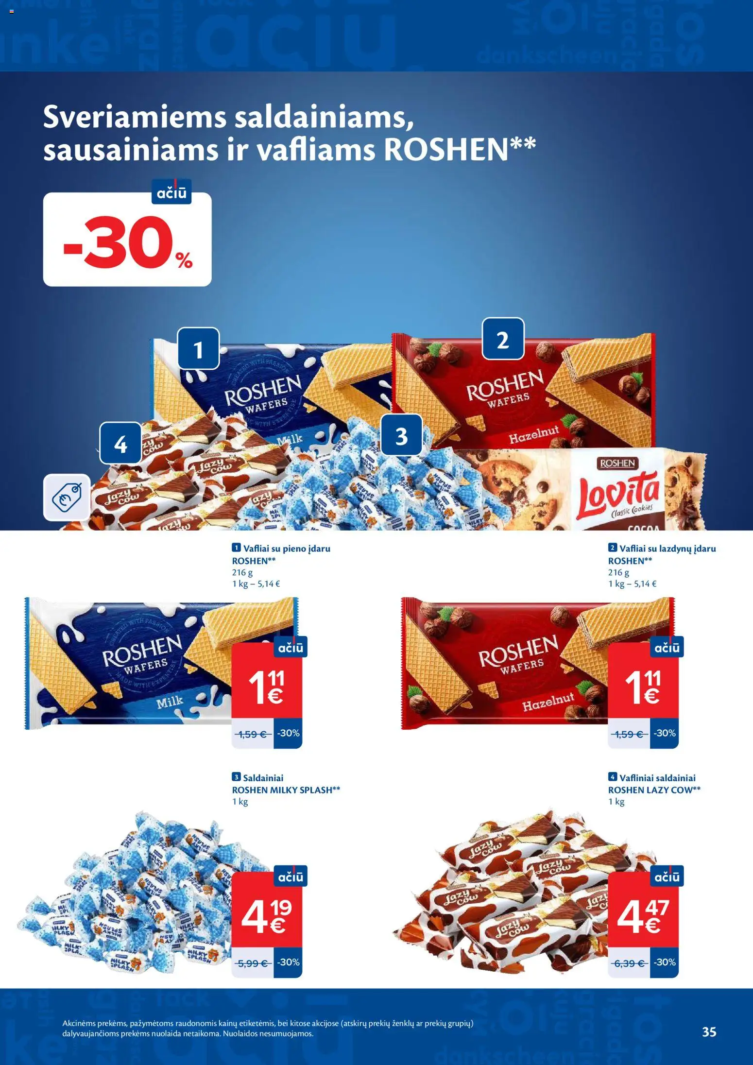 MAXIMA akcijos nuo 21.04.2026 | Puslapis: 35 | Prekių: Vafliai, Saldainiai