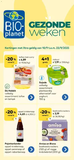 BioPlanet folder - Voorbeeld van een folder van BioPlanet, geldig van 10.09.2025
