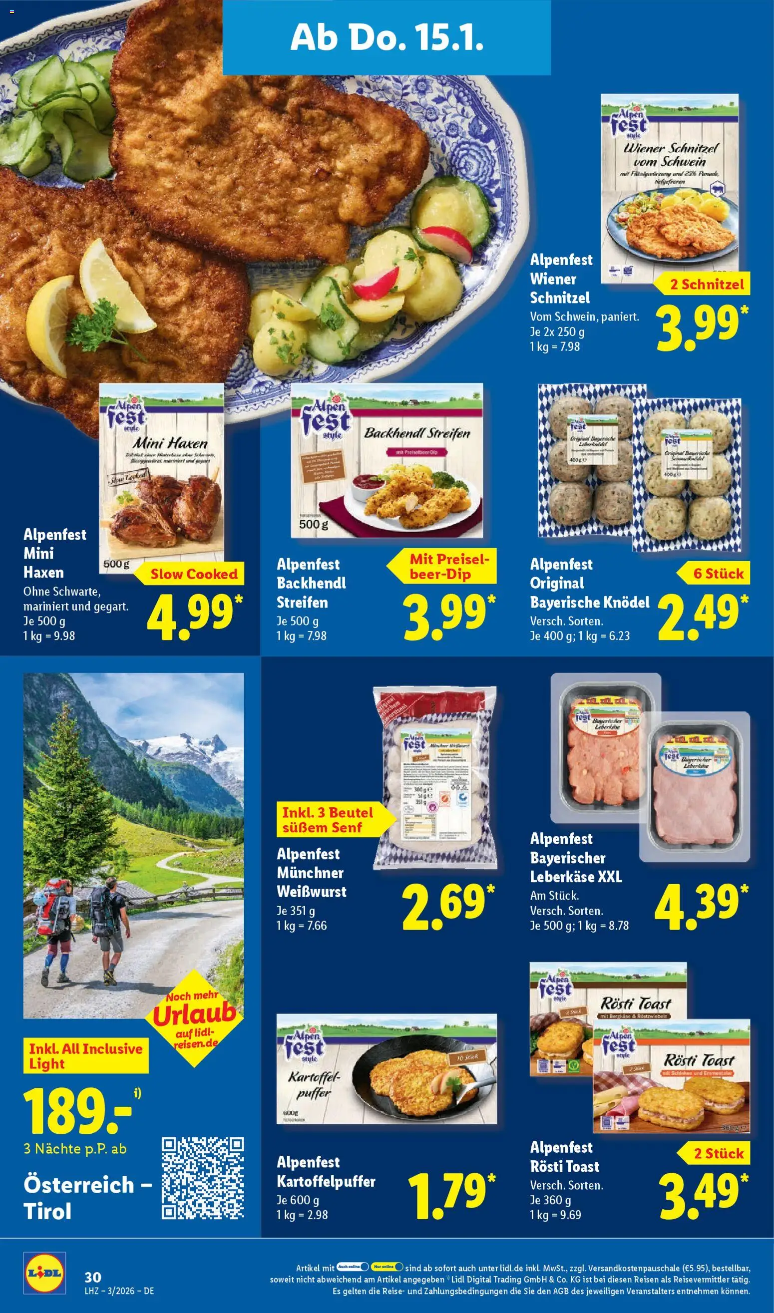 Lidl Prospekt Düsseldorf – gültig ab 12.01.2026 | Seite: 52 | Produkte: Toast, Weißwurst, Schnitzel, Leberkase