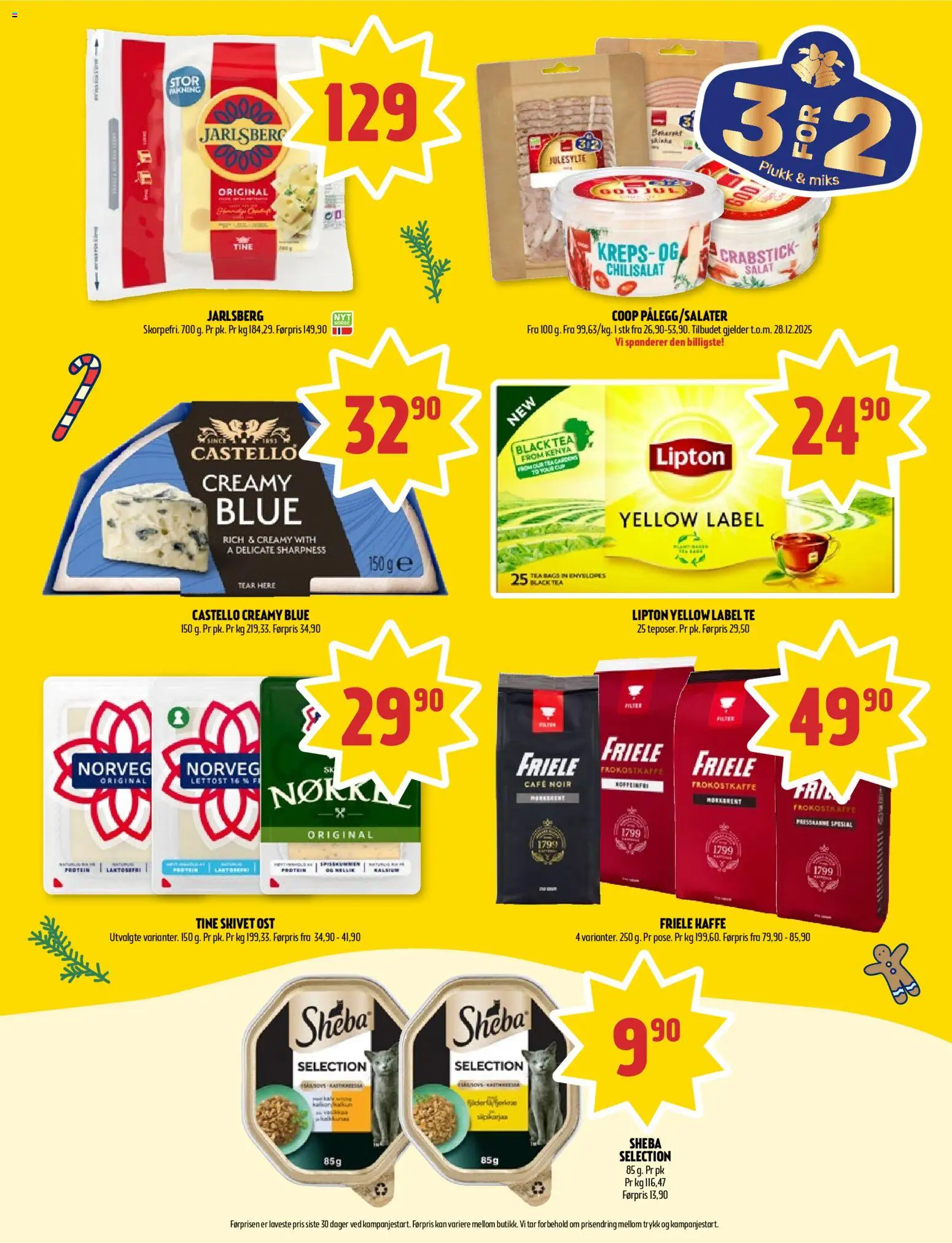 {H1} | Side: 4 | Produkter: Ost, Kaffe, Dekorsten, Mixuri salate