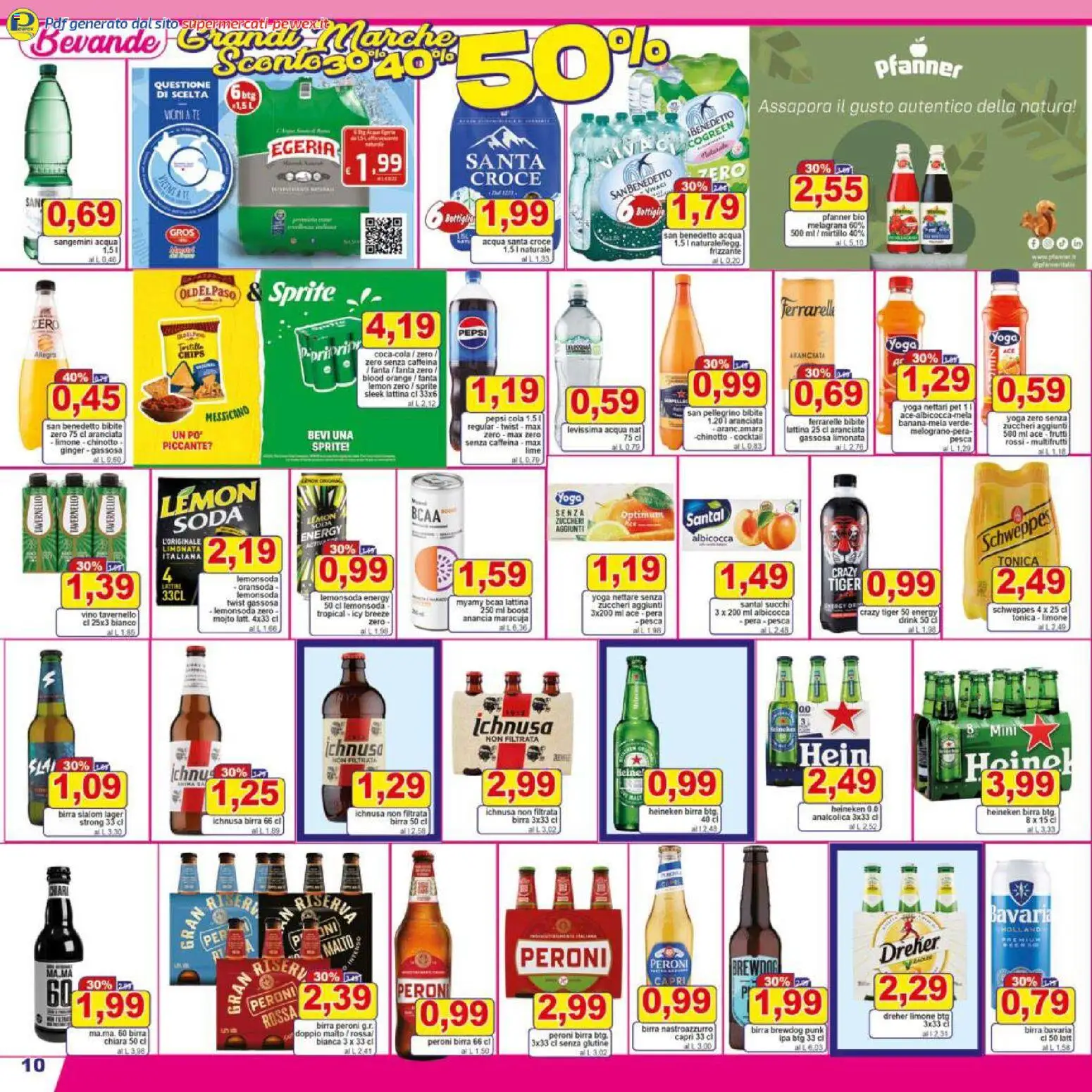 Volantino Pewex del 07.11.2025 | Pagina: 10 | Prodotti: Tè, Lime, Bibite, Fanta