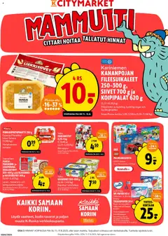 Katso K-Citymarket tarjoukset voimassa alkaen 11.08.2025