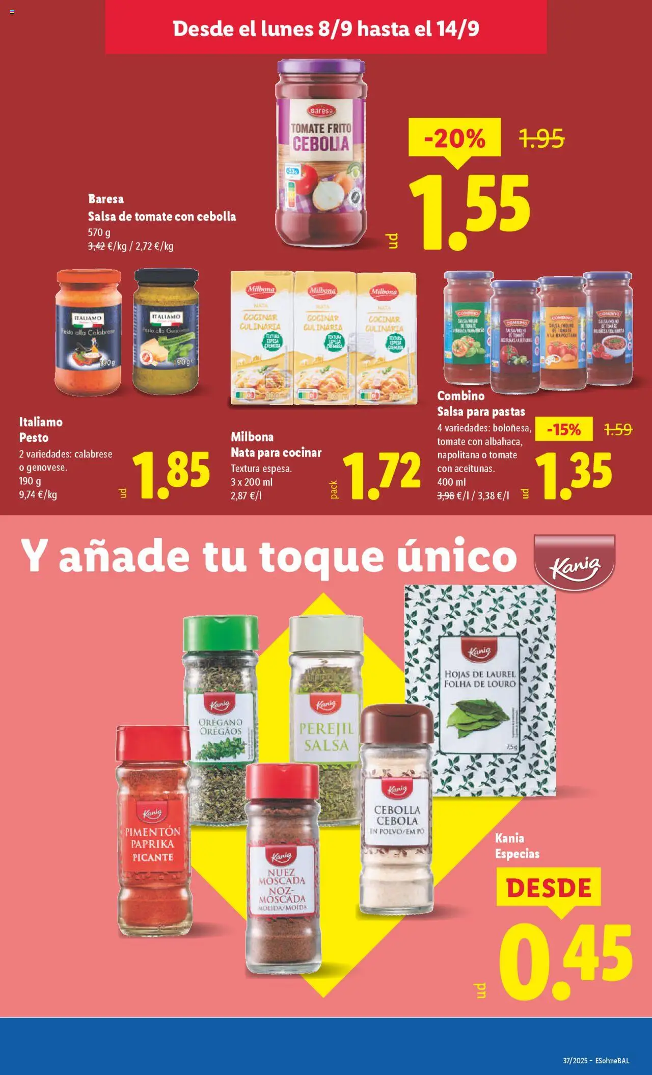 Lidl folleto │ válido desde el 08.09.2025 | Página: 9 | Productos: Polvo, Πιατοθήκη, Pasta, Παγωμένο τσάι