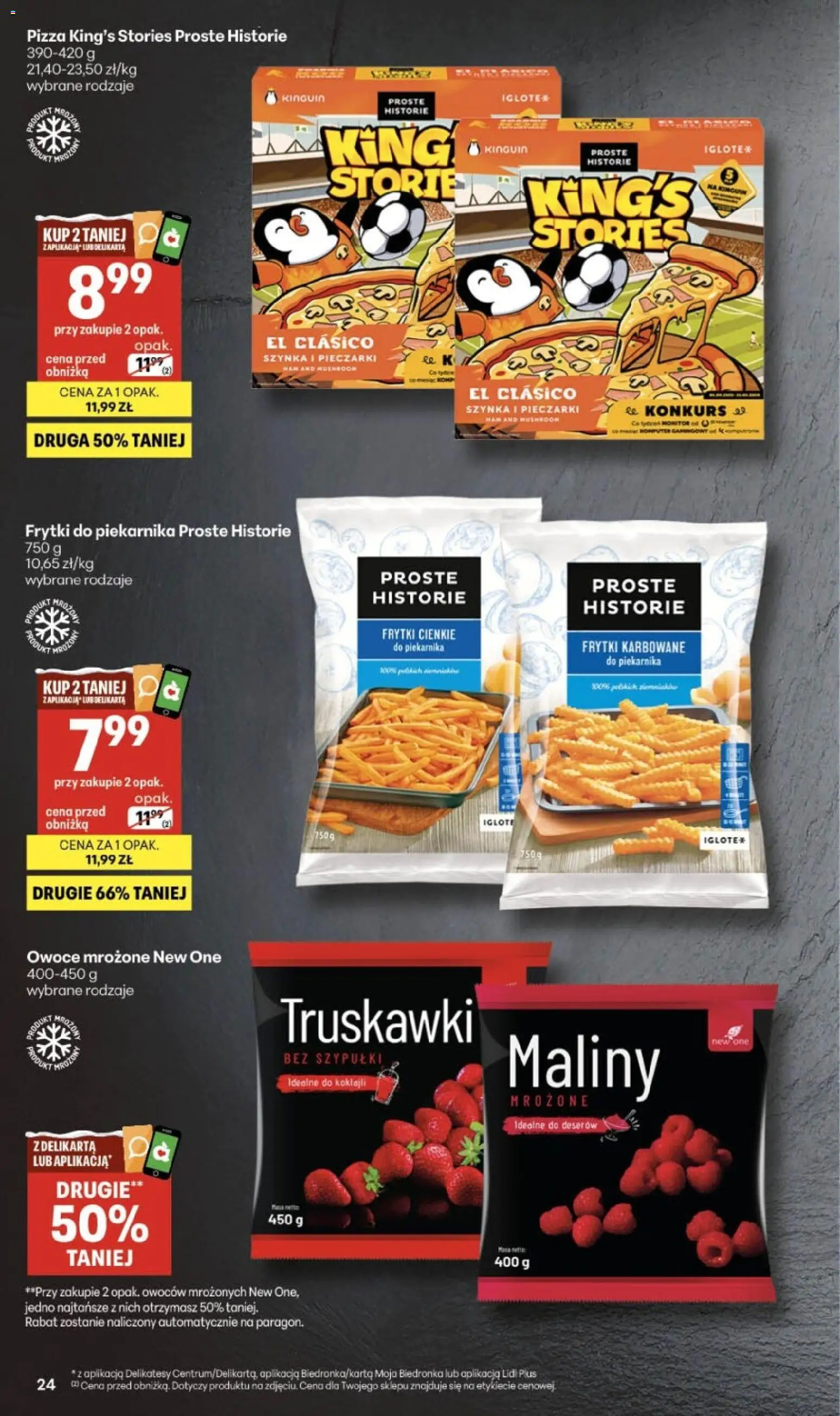 Delikatesy Centrum Gazetka od 15.01.2026 | Strona: 24 | Produkty: Maliny, Pizza, Frytki, Owoce