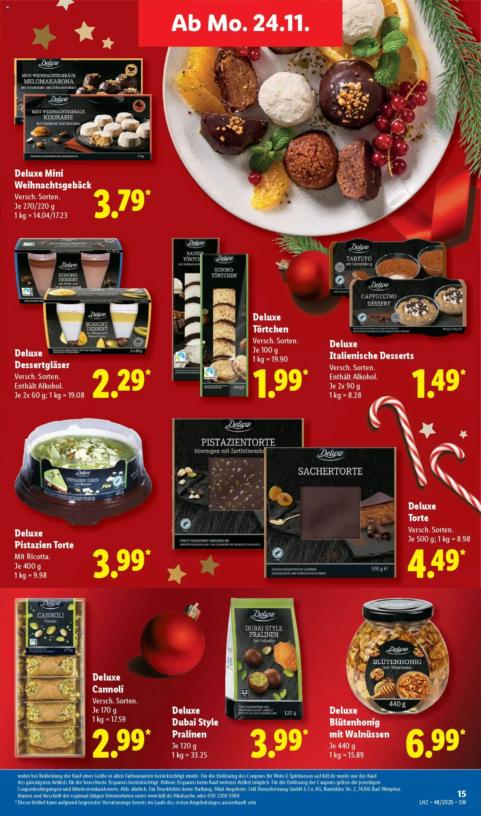 Lidl Prospekt Kornwestheim – gültig ab 24.11.2025 | Seite: 19 | Produkte: Schokolade, Mandeln, Mango, Bekleidung