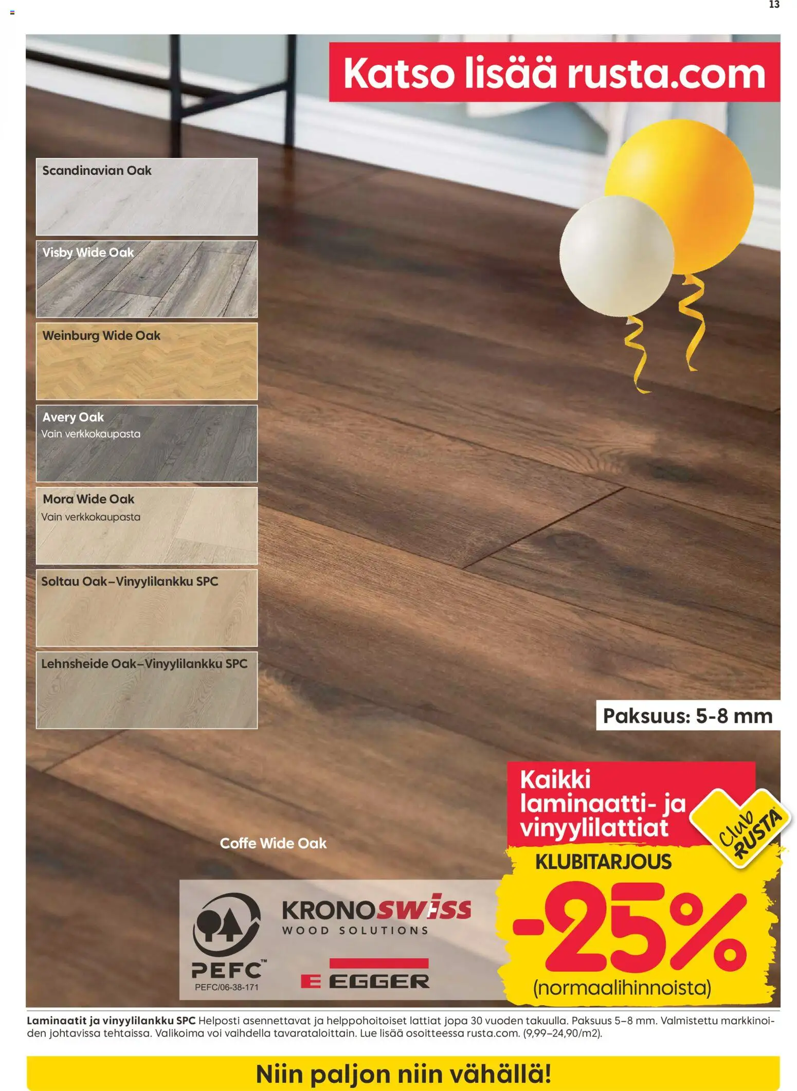 Rusta tarjoukset – voimassa 13.04.2026 alkaen | Sivu: 13 | Tuotteet: Voi, Laminaatti