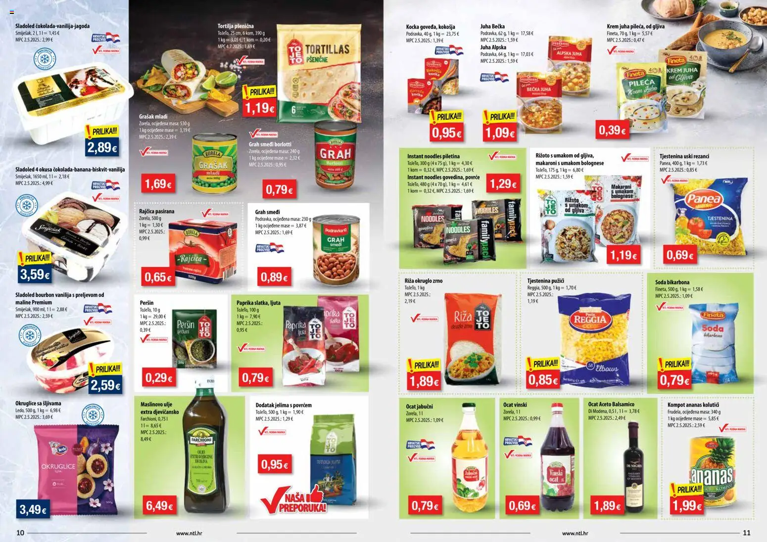 NTL katalog | vrijedi od 31.12.2025 | Stranica: 6 | Proizvodi: Rižoto, Paprika, Tjestenina, Kompot
