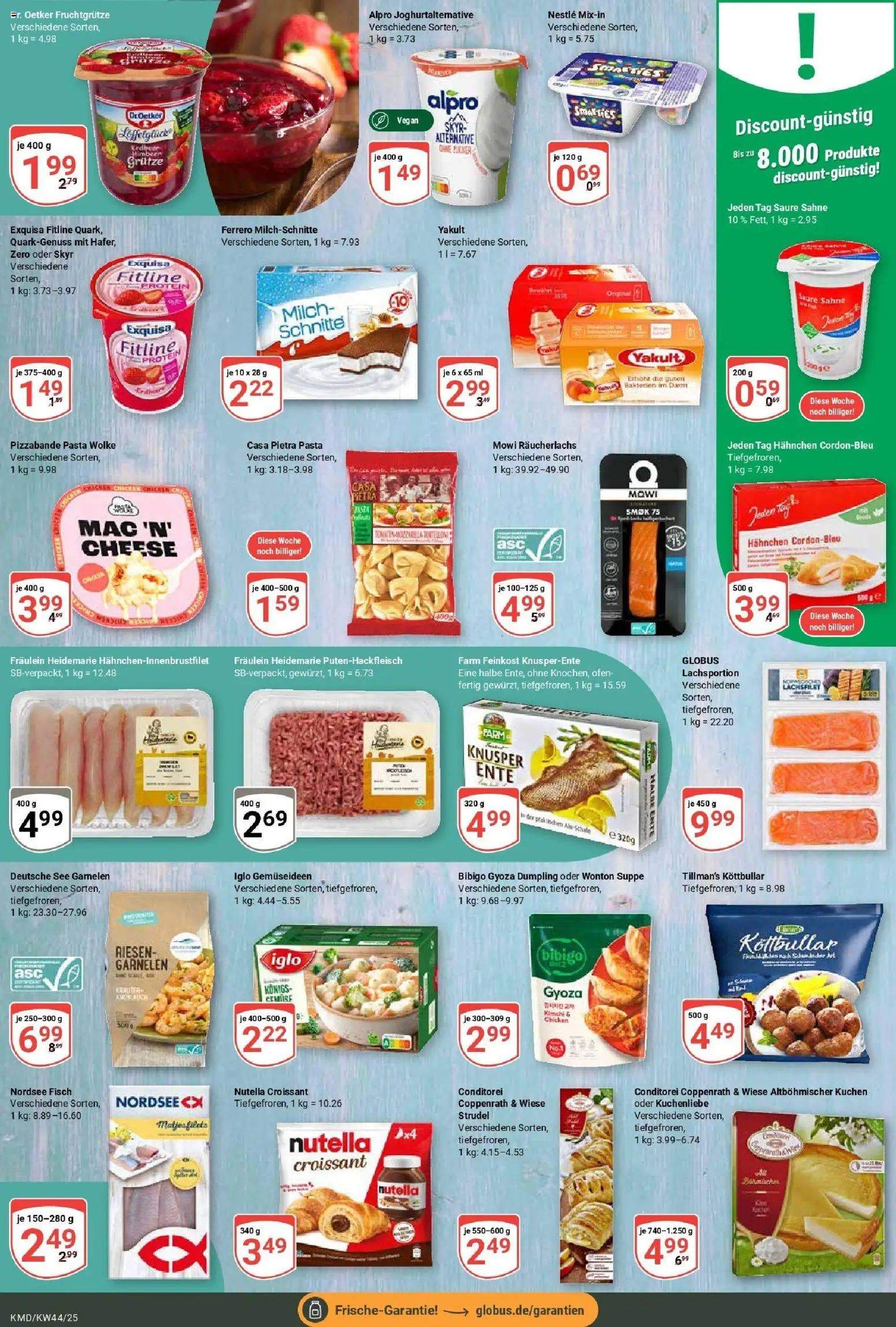 Globus prospekt Köln	 – gültig ab 26.10.2025 | Seite: 10 | Produkte: Milch, Iglo, Alpro, Sahne