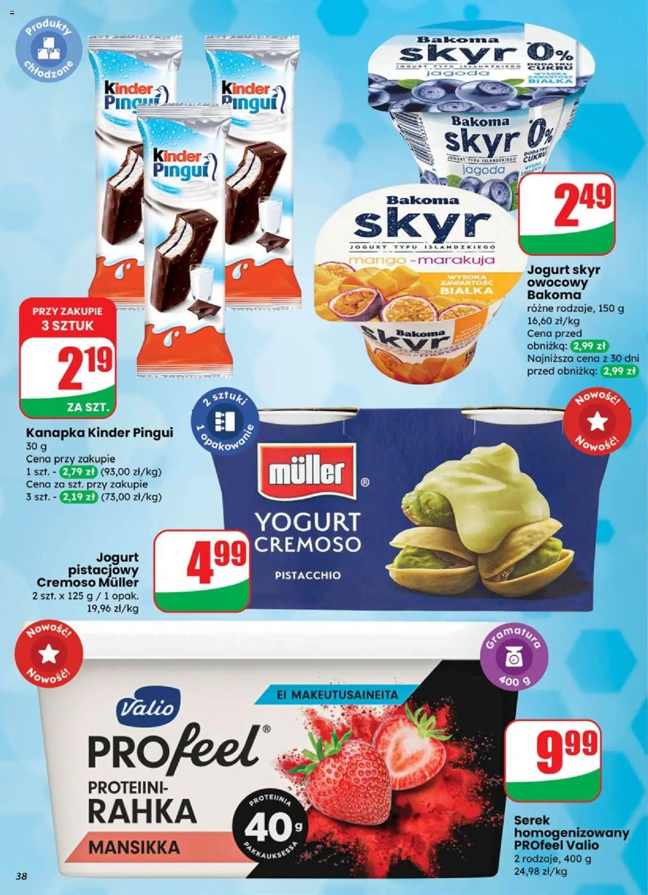 Dino Gazetka od 17.09.2025 | Strona: 38 | Produkty: Mango, Serek homogenizowany, Serek, Jogurt