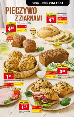 Pogląd oferty "Bułka śniadaniowa z ziarnami, 80 g, Bułka śniadaniowa z ziarnami" - ważna od 07.04.2026 | Strona: 35