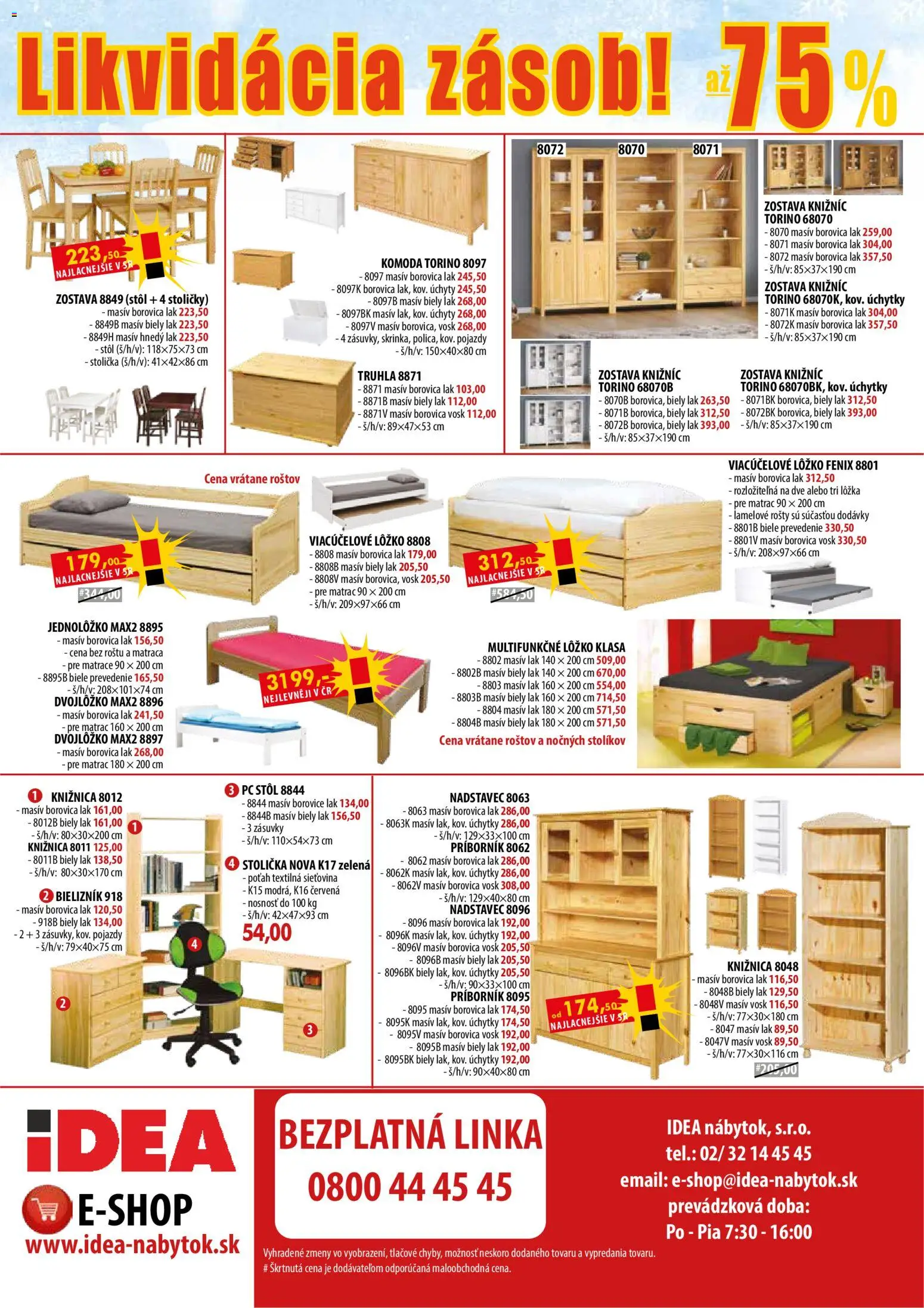 Nové IDEA nábytok akcie – leták je platný od 01.02.2026 | Strana: 4 | Produkty: Matrace, Matrac, Stoličky, Stôl