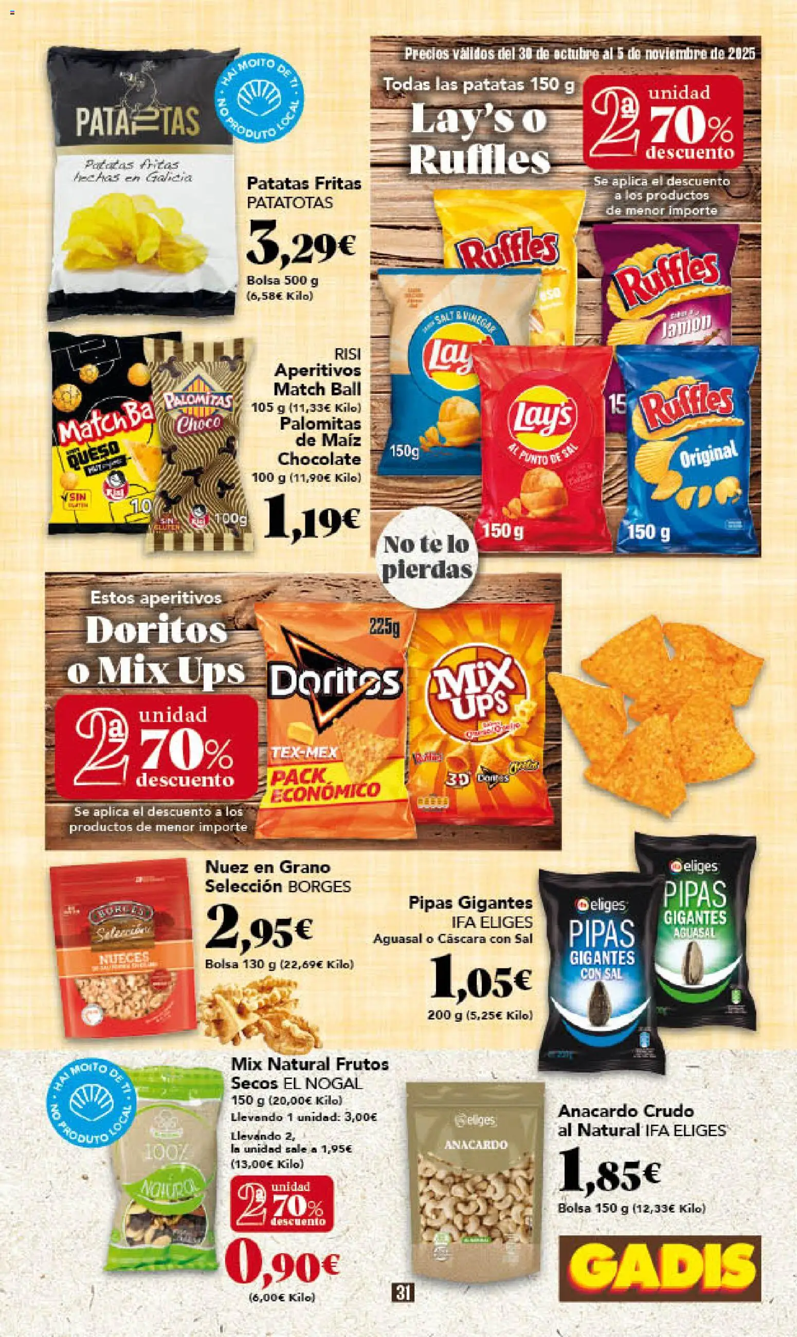 Gadis - folleto │ válido desde el 30.10.2025 | Página: 31 | Productos: Chocolate, Frutos secos, Té, Bolsa