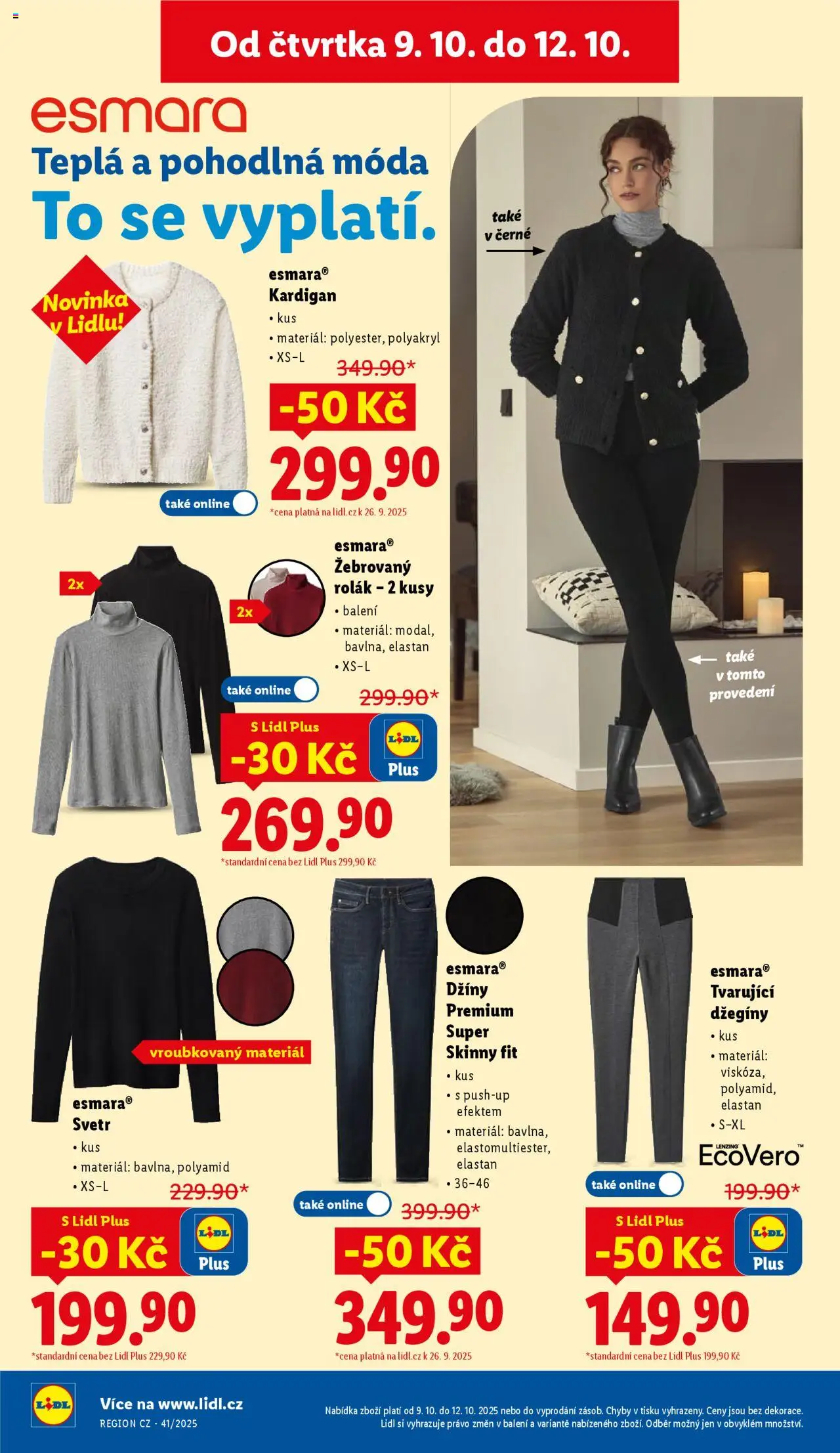 Lidl leták od 09.10.2025 | Strana: 36 | Produkty: Svetr, Džíny