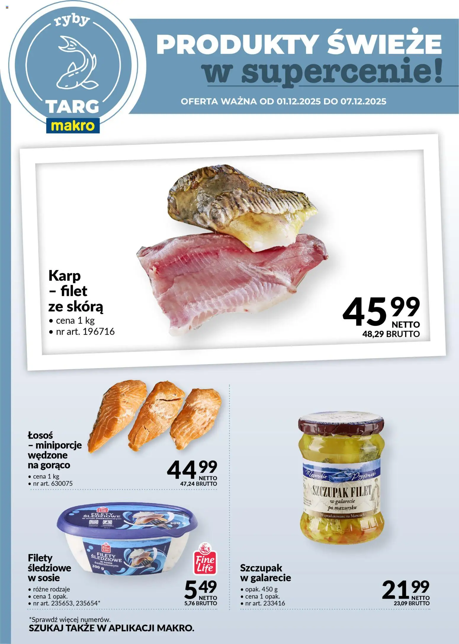 Makro Gazetka - Produkty świeże w supercenie od 01.12.2025 | Strona: 4 | Produkty: Karp, Łosoś, Ryby