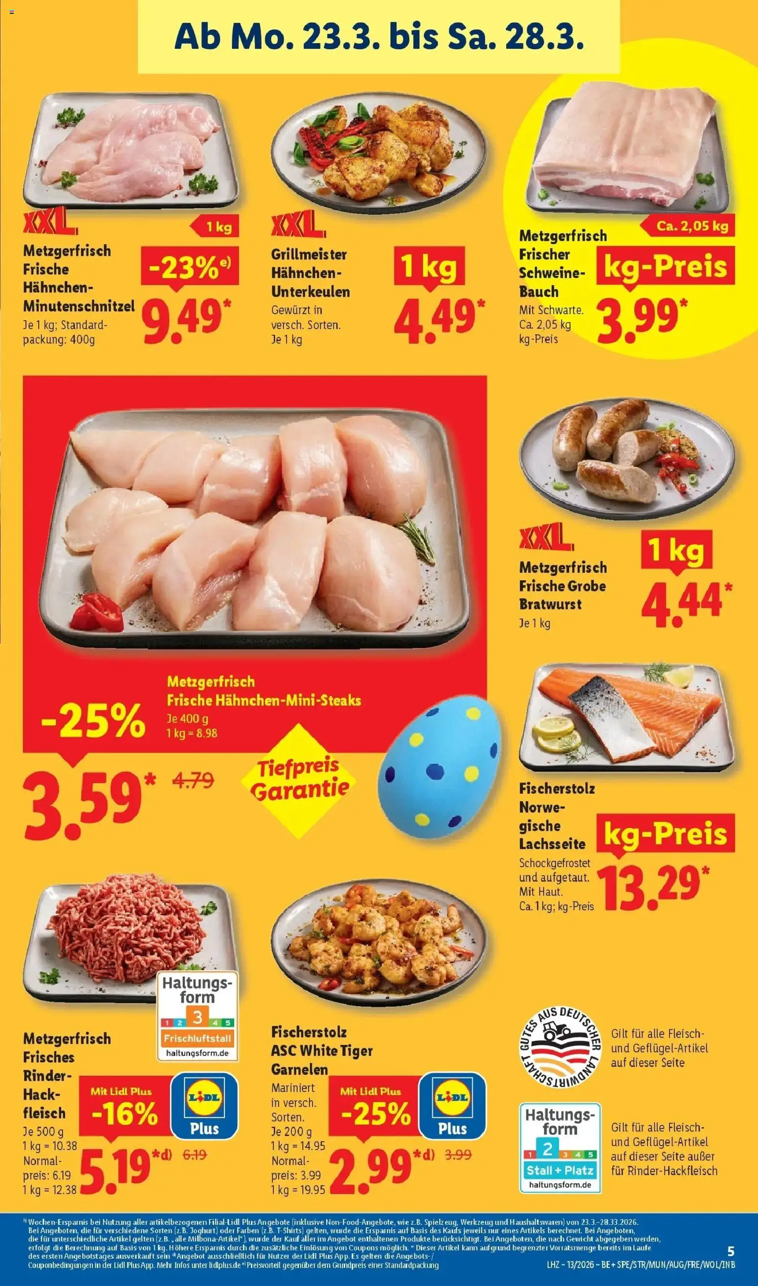 Lidl Prospekt München-laim – gültig ab 23.03.2026 | Seite: 11 | Produkte: Hahnchen, Joghurt, Bratwurst, Fleisch