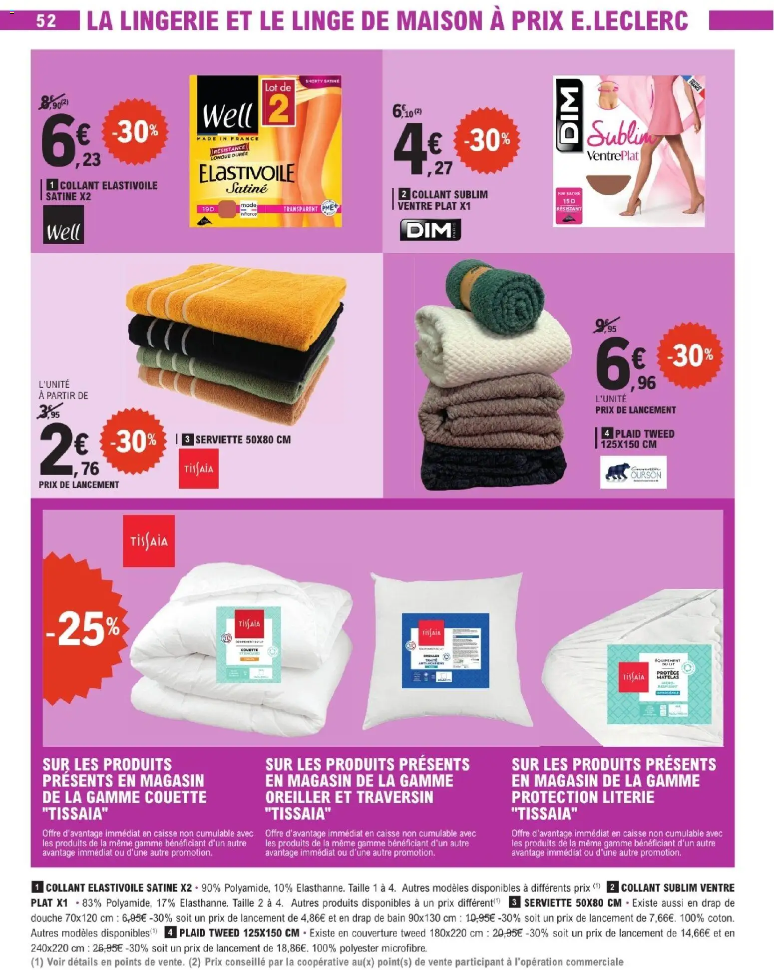 {H1} | Page: 52 | Produits: Lit, Douche, Literie, Couette