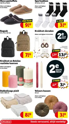 Velours kussen, Velours kussen 40 cm. Alleen verkrijgbaar in de winkel. - Voorbeeld van een folder van Kruidvat, geldig van 06.01.2026 | Pagina: 58