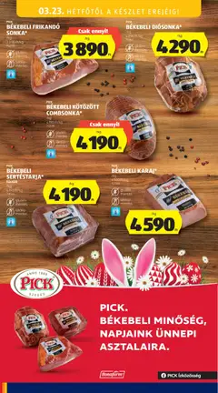 PICK BÉKEBELI FRIKANDÓ SONKA*, Frikandó sonka - amely érvényes a következő dátumtól: 19.03.2026 | Oldal: 66