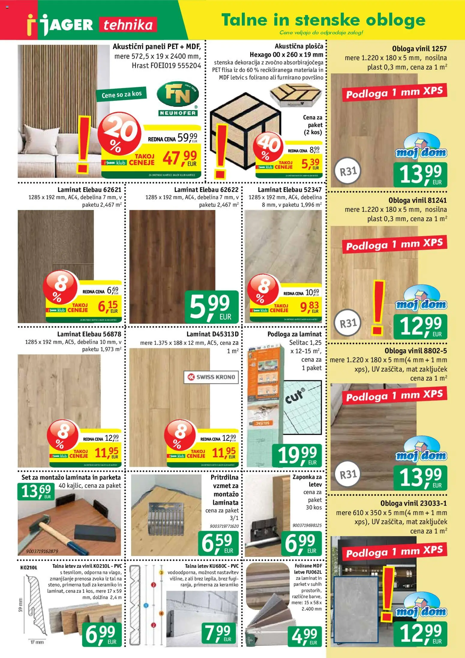 Novi Jager katalog ponudbe – veljaven od 11.02.2026 | Stran: 1 | Izdelki: Kos, Letev, Podloga