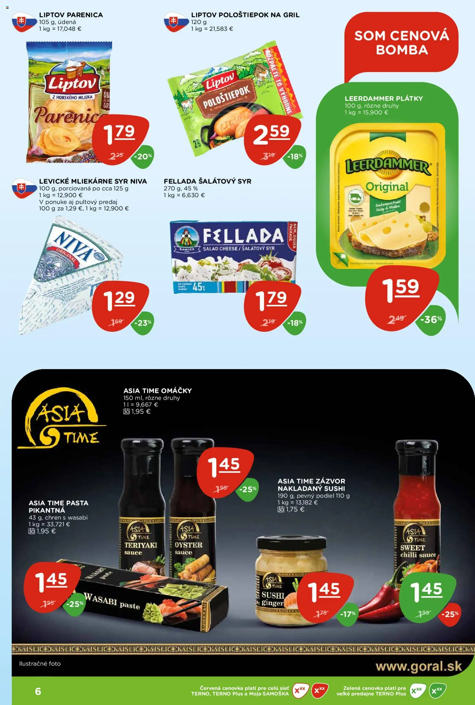Nové Terno akcie – leták je platný od 09.04.2026 | Strana: 6 | Produkty: Gril, Zázvor, Sushi