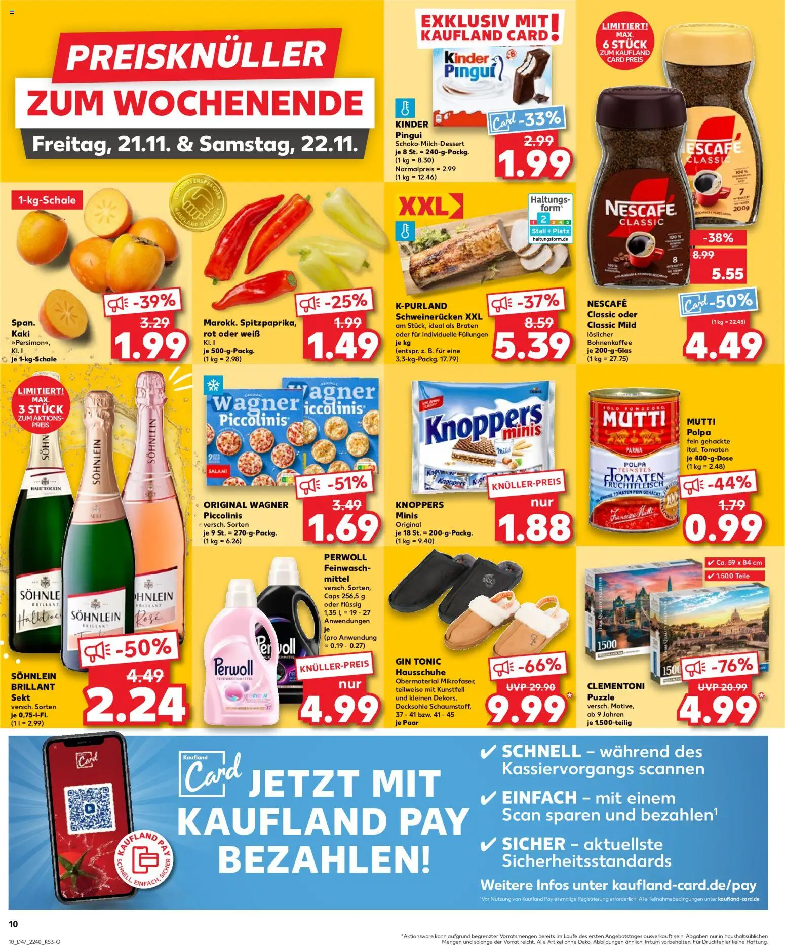 Kaufland prospekt Stuttgart	 – gültig ab 23.11.2025 | Seite: 10 | Produkte: Perwoll, Nescafe classic, Schweinerucken, Hausschuhe