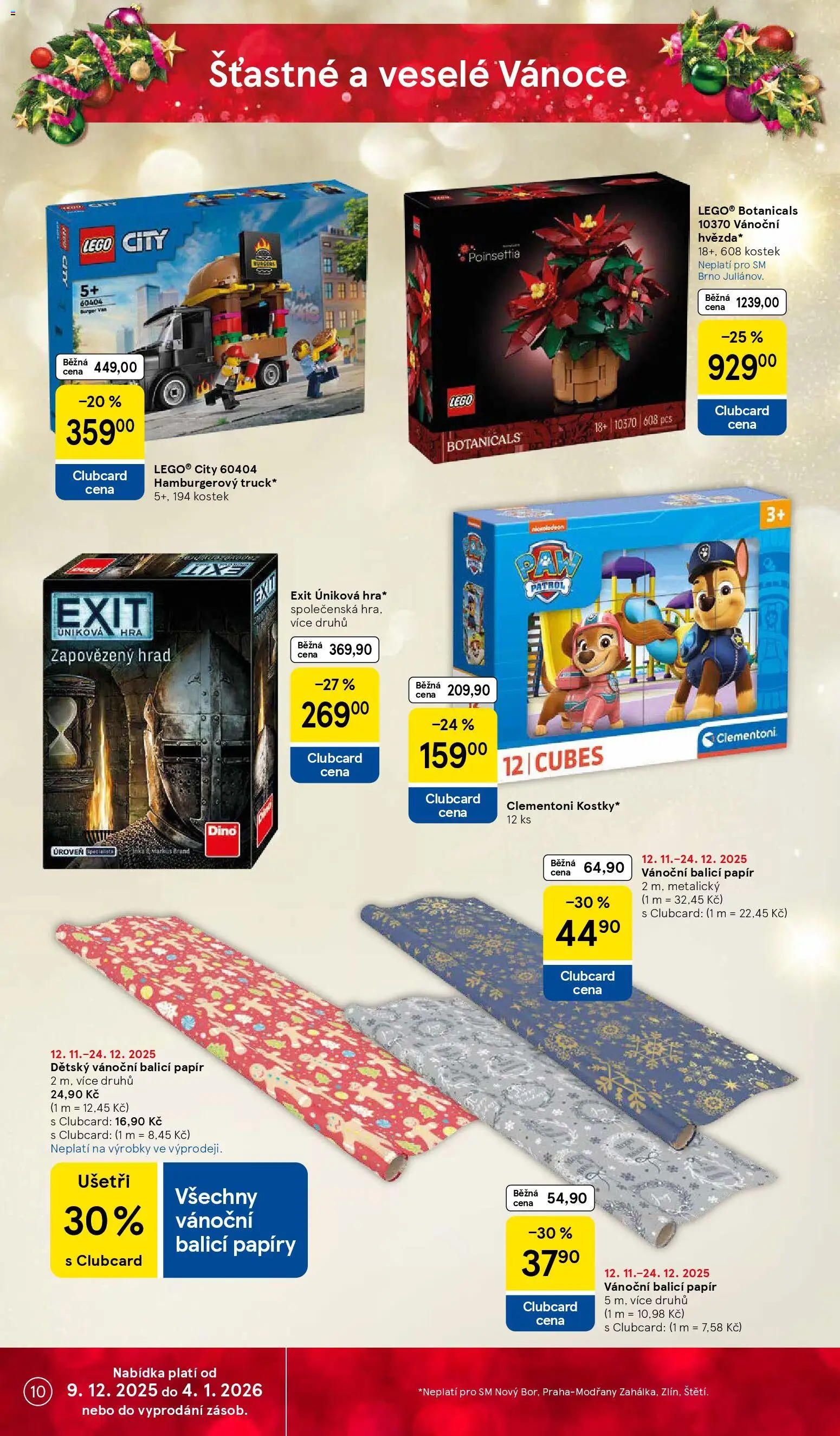 Tesco leták - Supermarket od 17.12.2025 | Strana: 10 | Produkty: LEGO, Hra