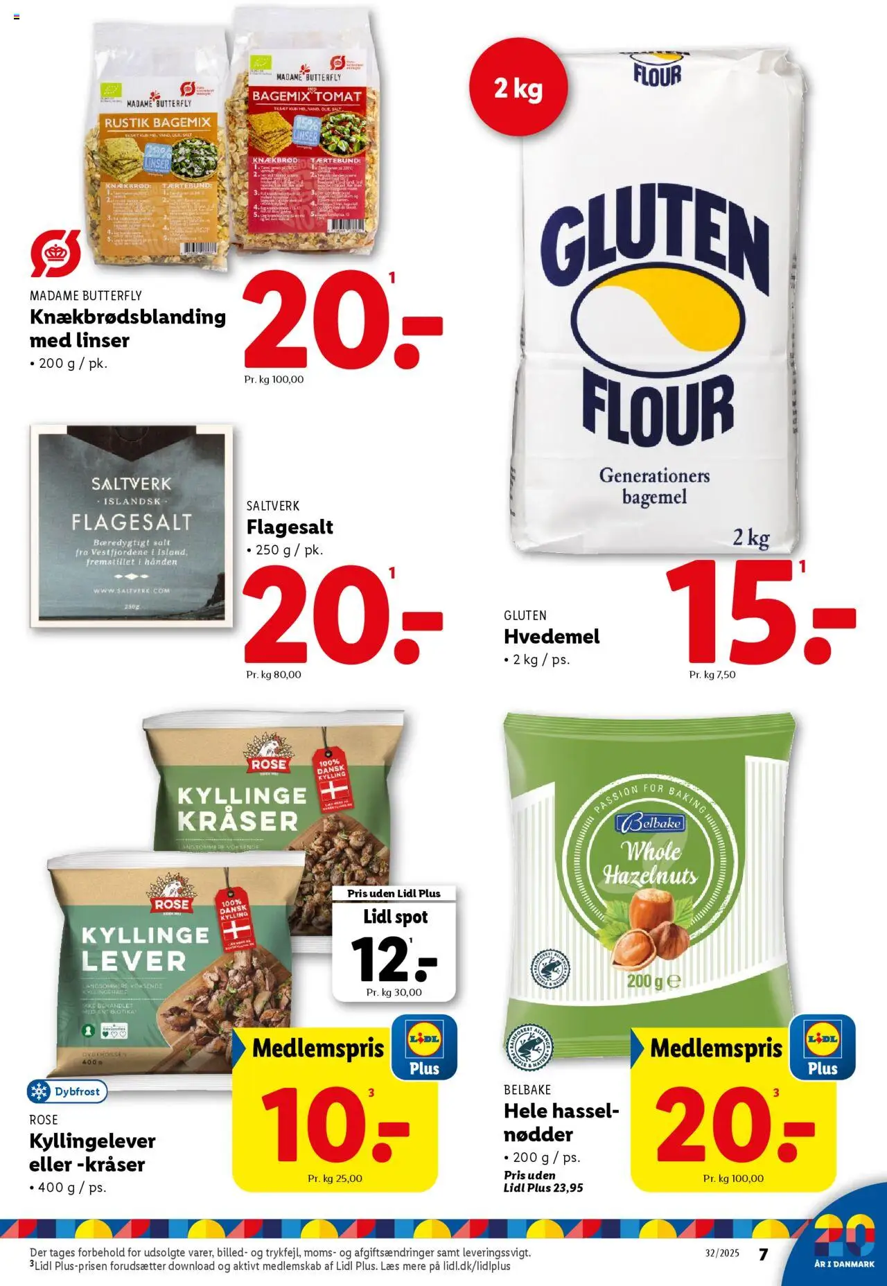Lidl Tilbudsavis gyldig fra 03.08.2025 | Side: 7 | Produkter: Nødder, Hvedemel, Linser, Knækbrød