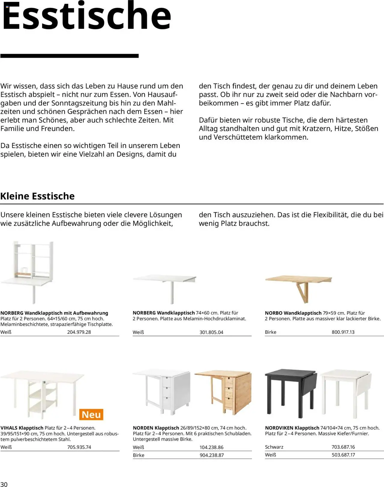 Ikea Essplatz – gültig ab 30.09.2025 | Seite: 30 | Produkte: Esstisch, Tisch