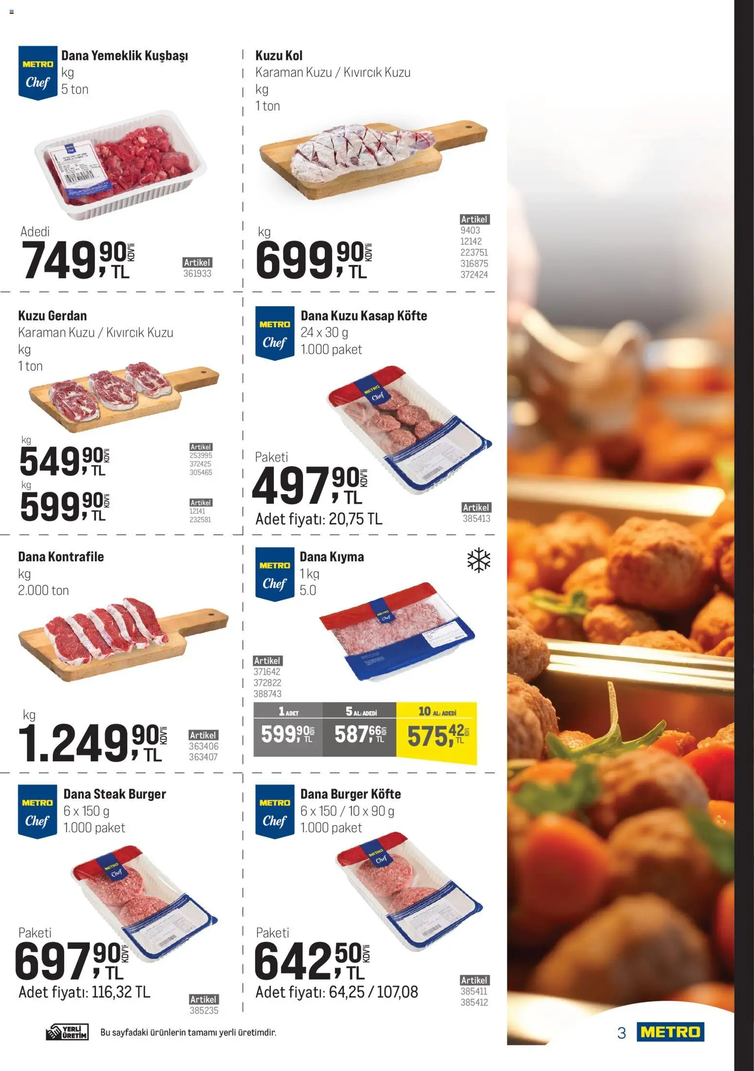 Metro - Şehir Otelleri - 17.12.2025 tarihinden itibaren geçerlidir | Sayfa: 3 | Ürünler: Kıyma